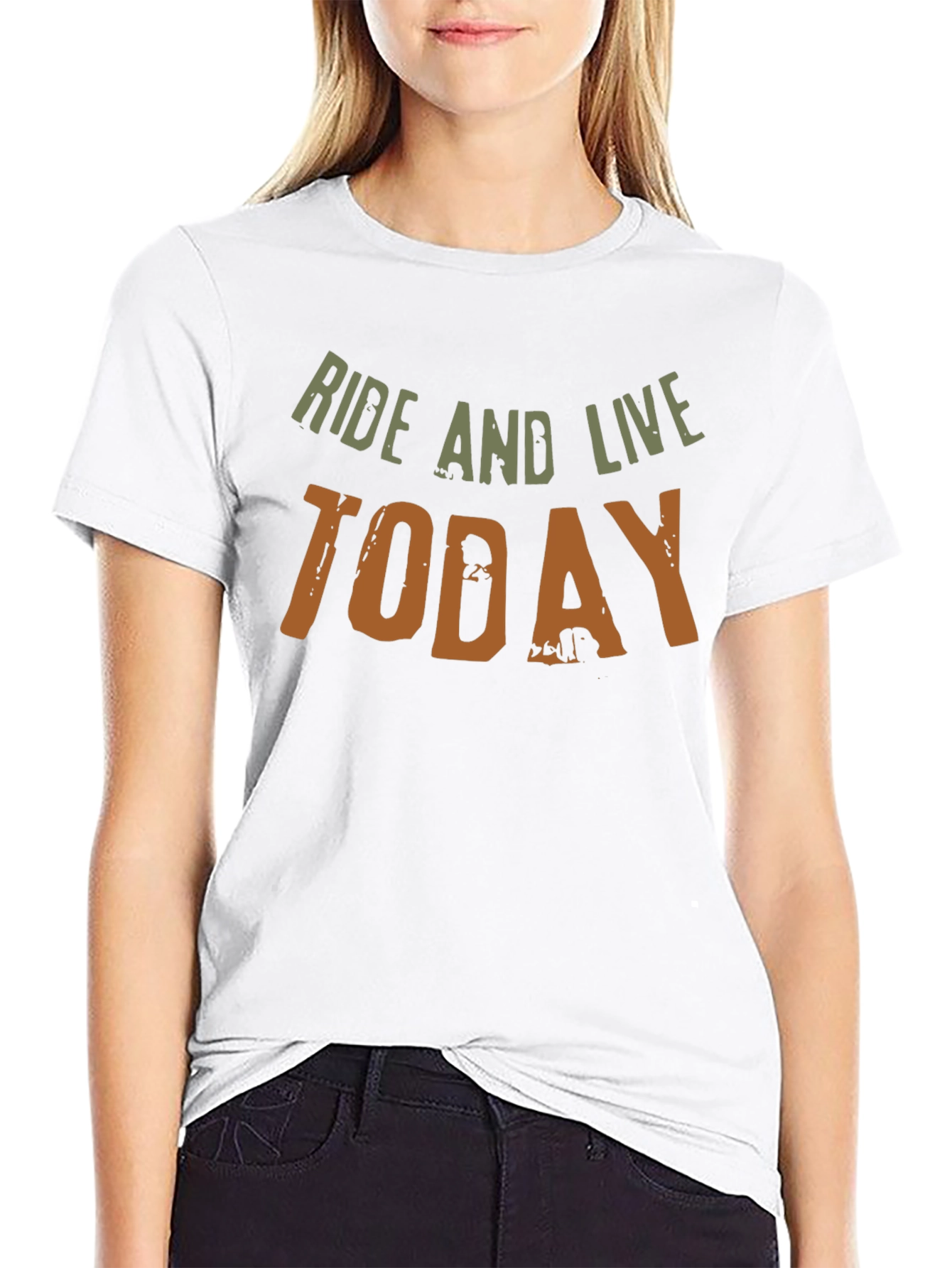 Ride and Live Today Mens Black T-Shirt