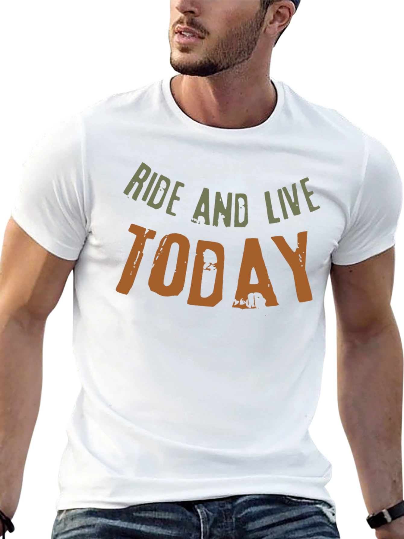Ride and Live Today Mens Black T-Shirt