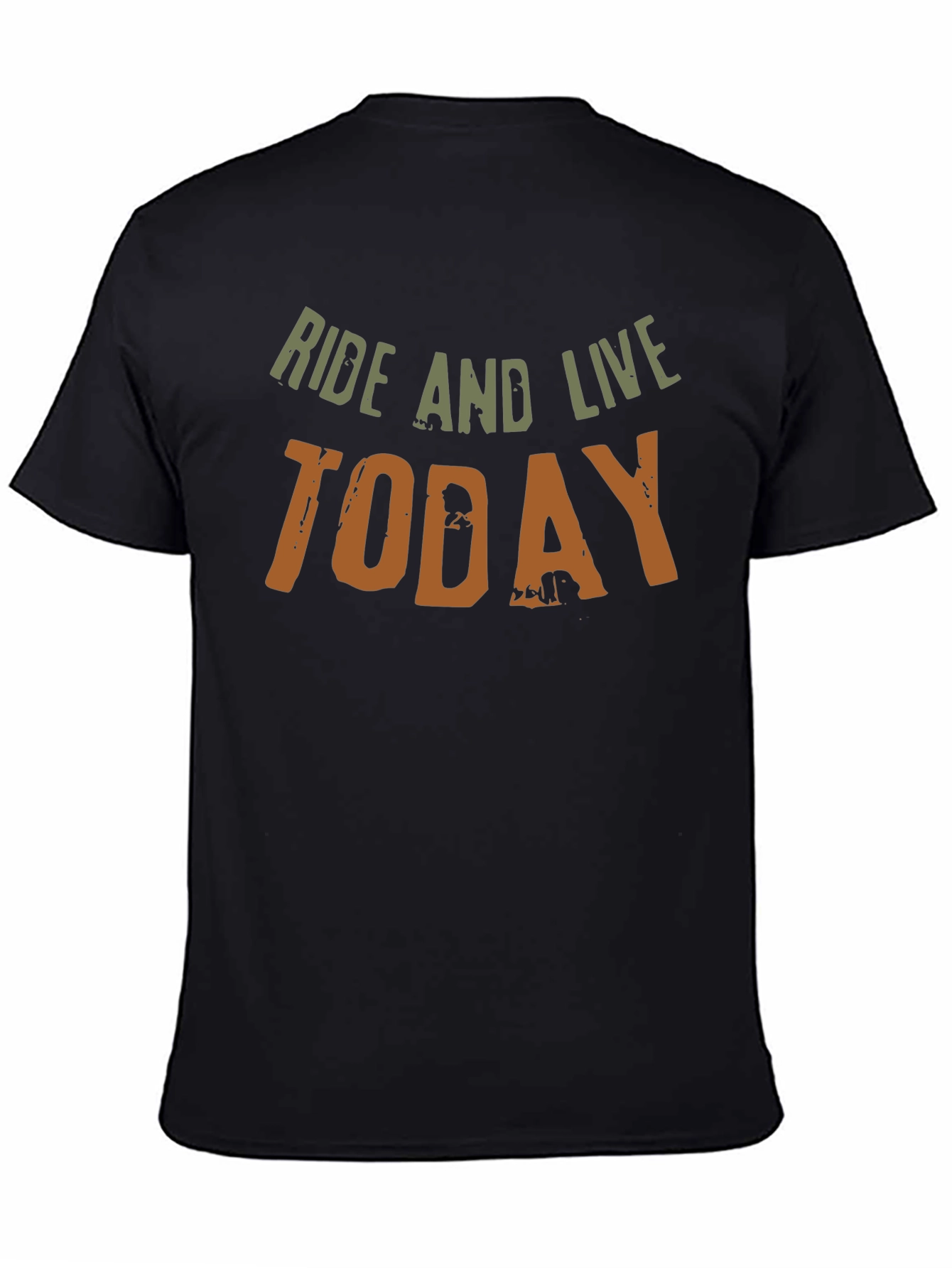 Ride and Live Today Mens Black T-Shirt