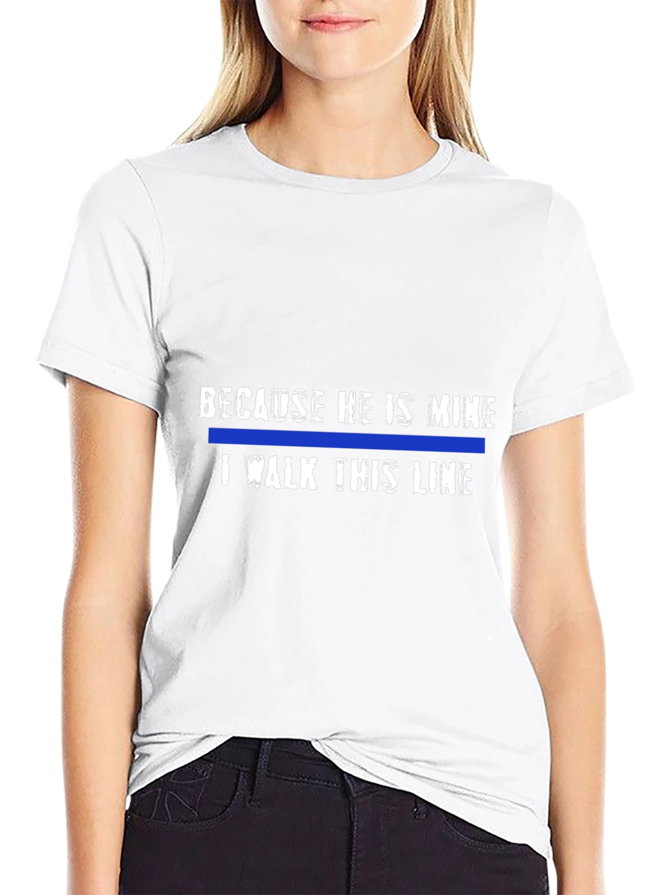 Because He Is Mine - Police Support T-Shirt