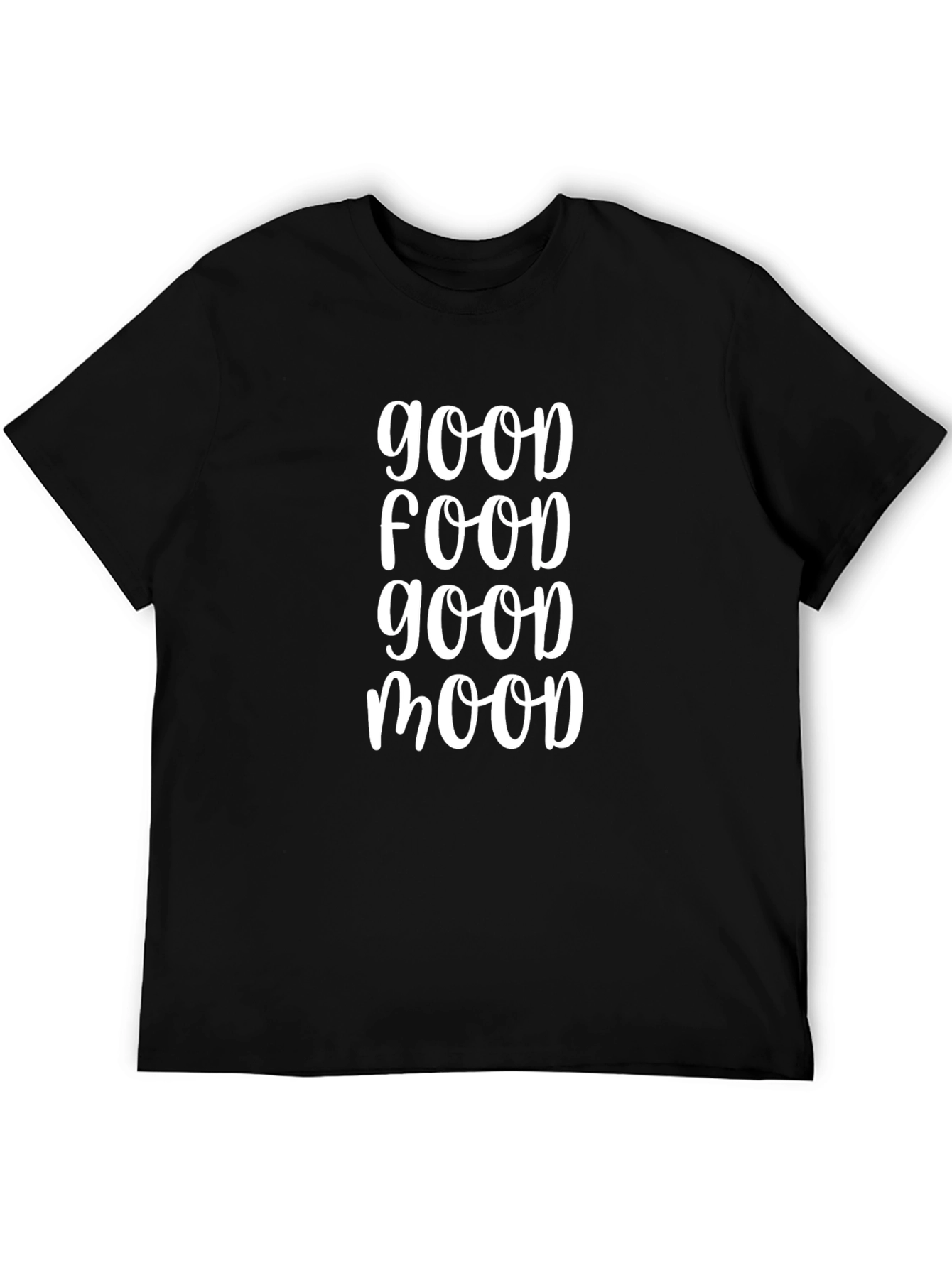 Good Food Good Mood Black Graphic Tee