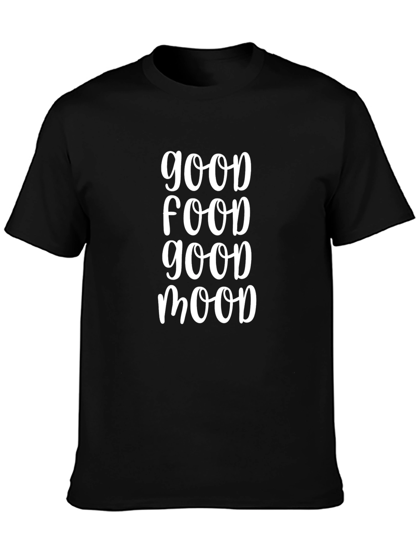 Good Food Good Mood Black Graphic Tee