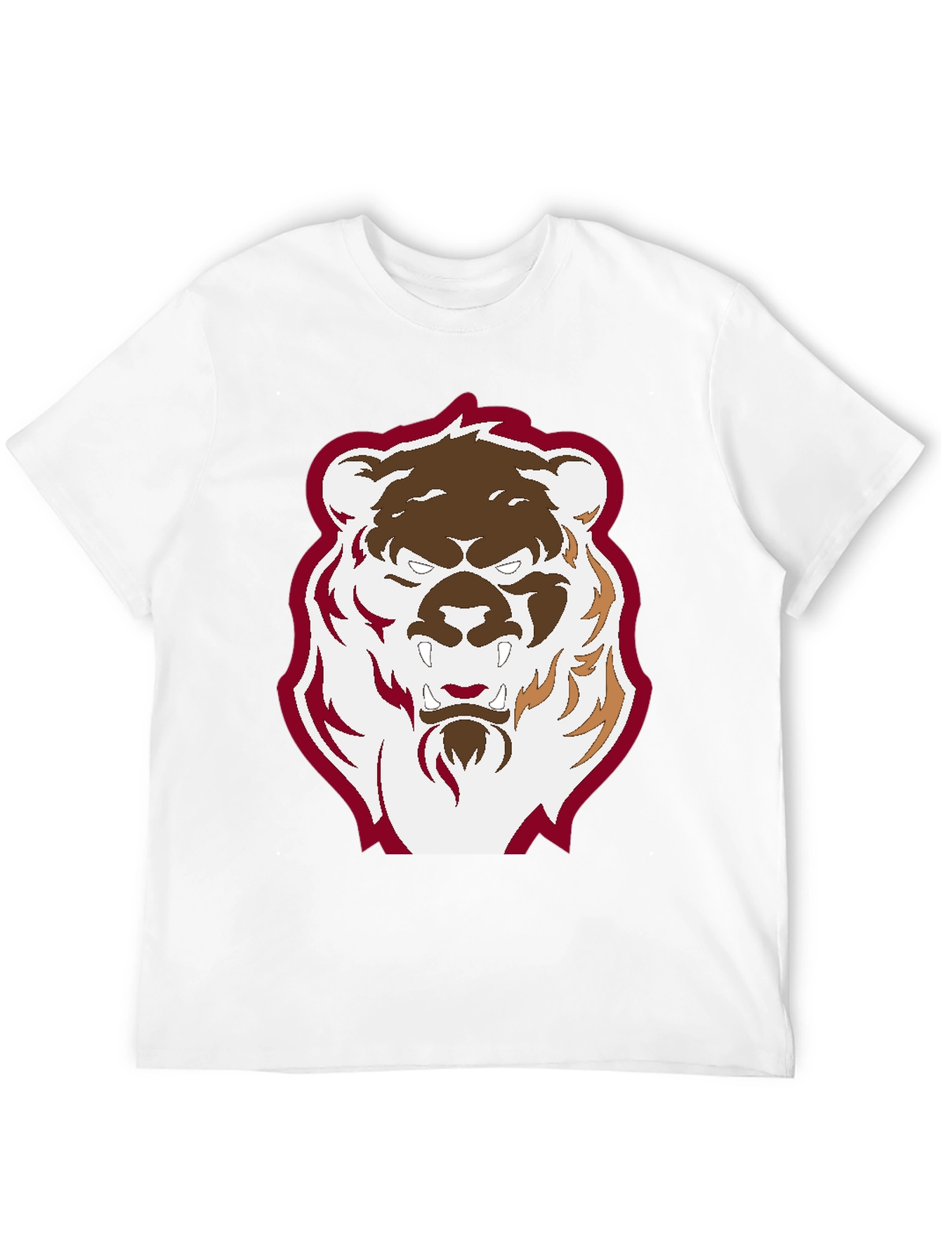 Mens Black T-Shirt with Graphic Bear Design