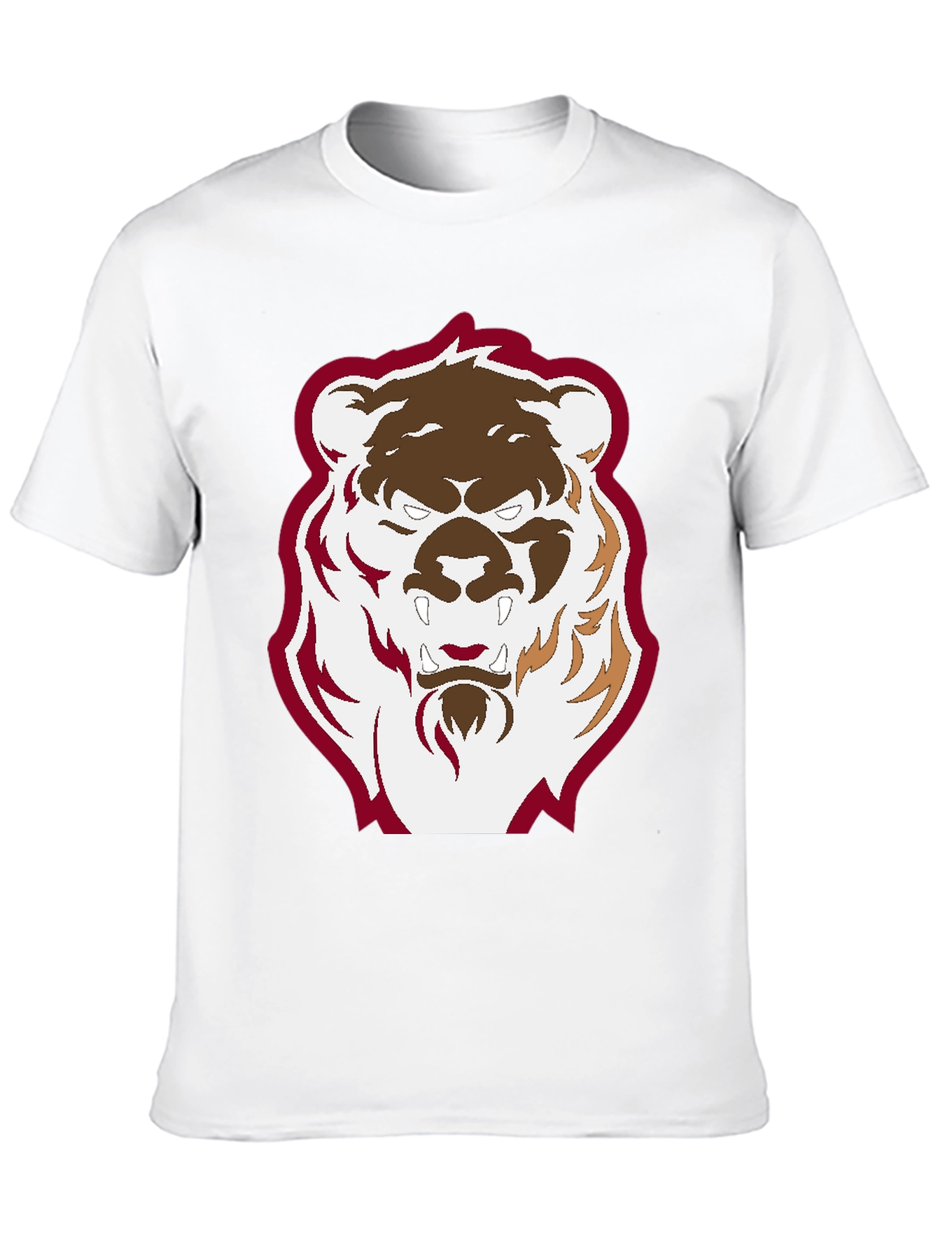 Mens Black T-Shirt with Graphic Bear Design
