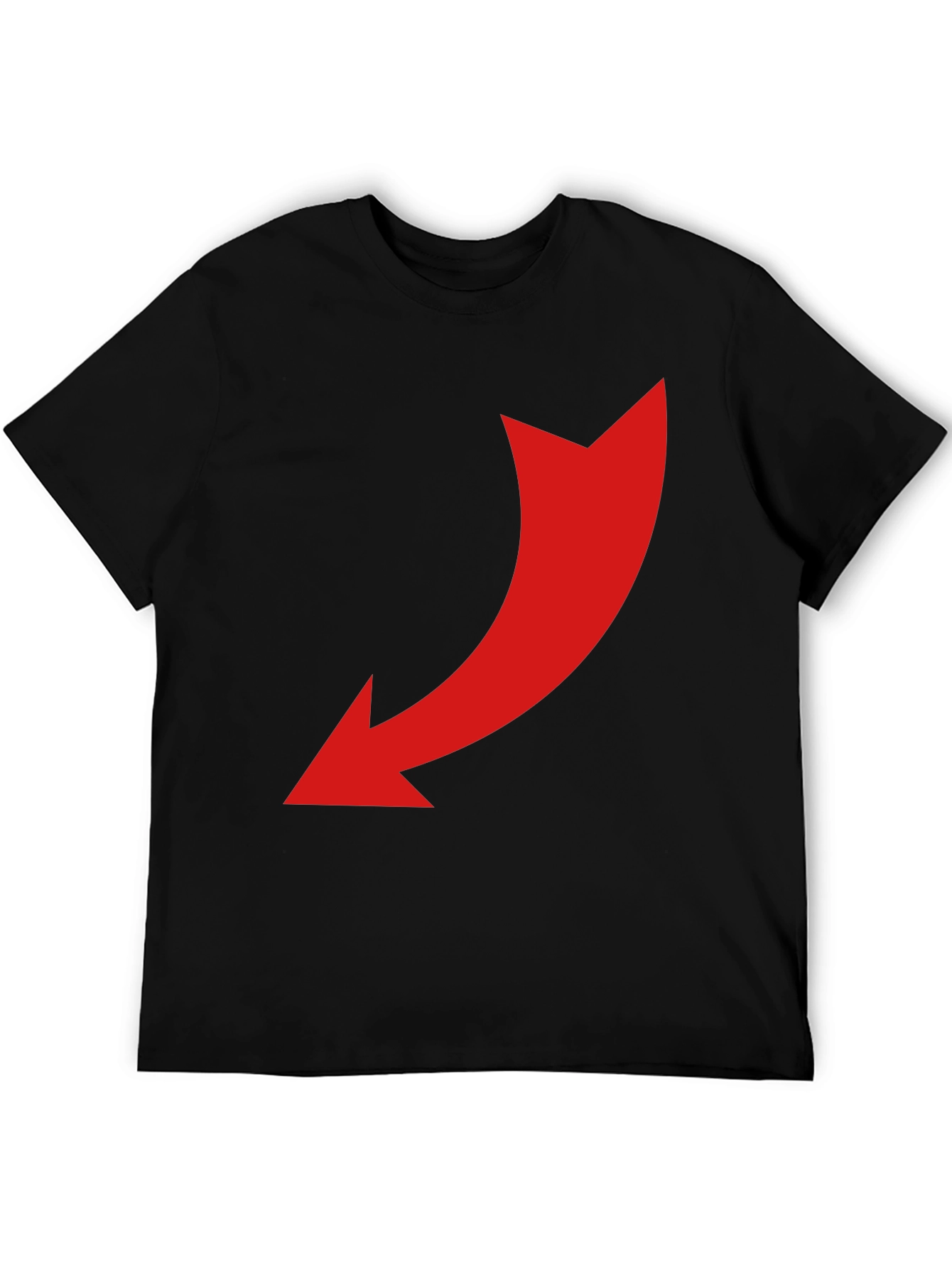 Black T-Shirt with Red Arrow Design