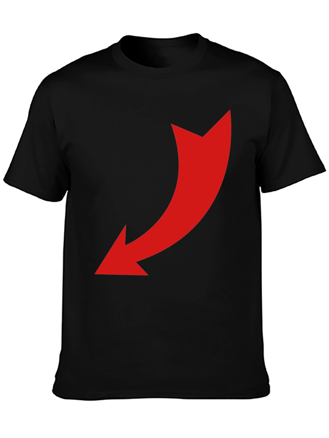 Black T-Shirt with Red Arrow Design
