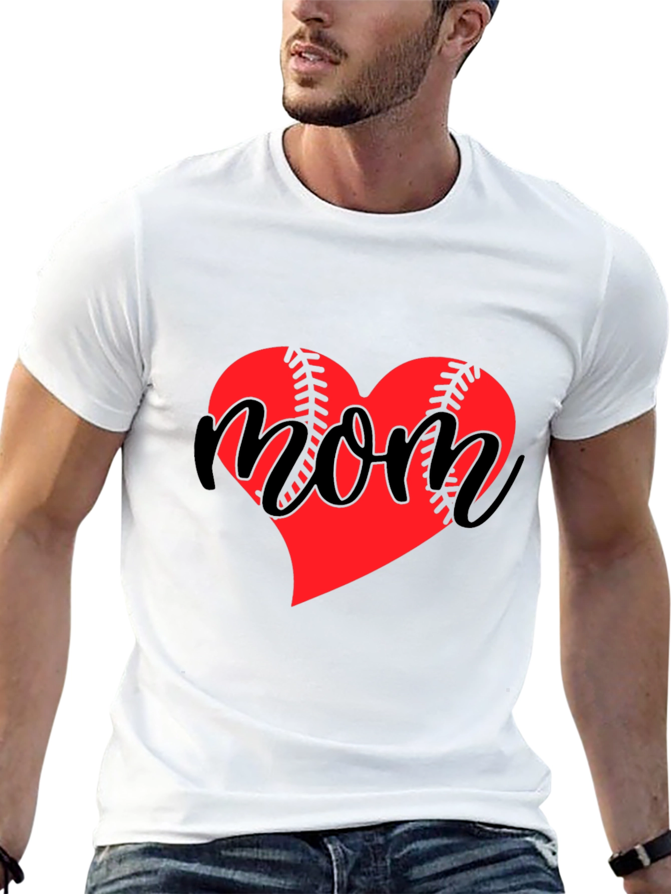 Baseball Mom Heart T-Shirt