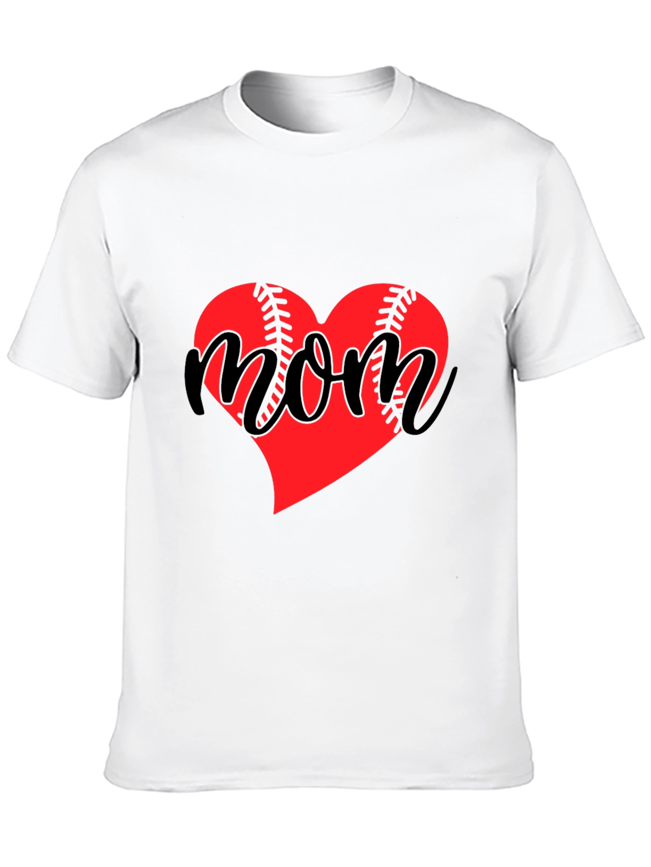 Baseball Mom Heart T-Shirt
