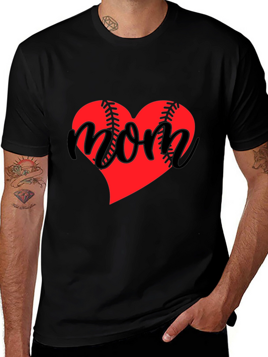 Baseball Mom Heart T-Shirt