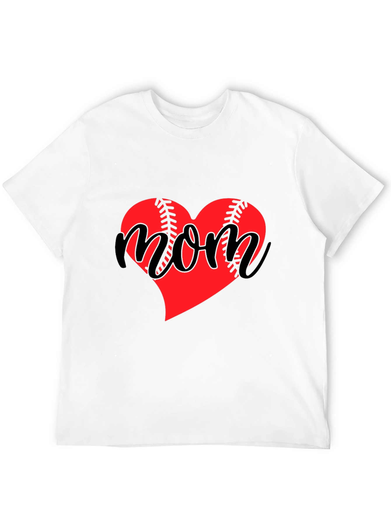 Baseball Mom Heart T-Shirt