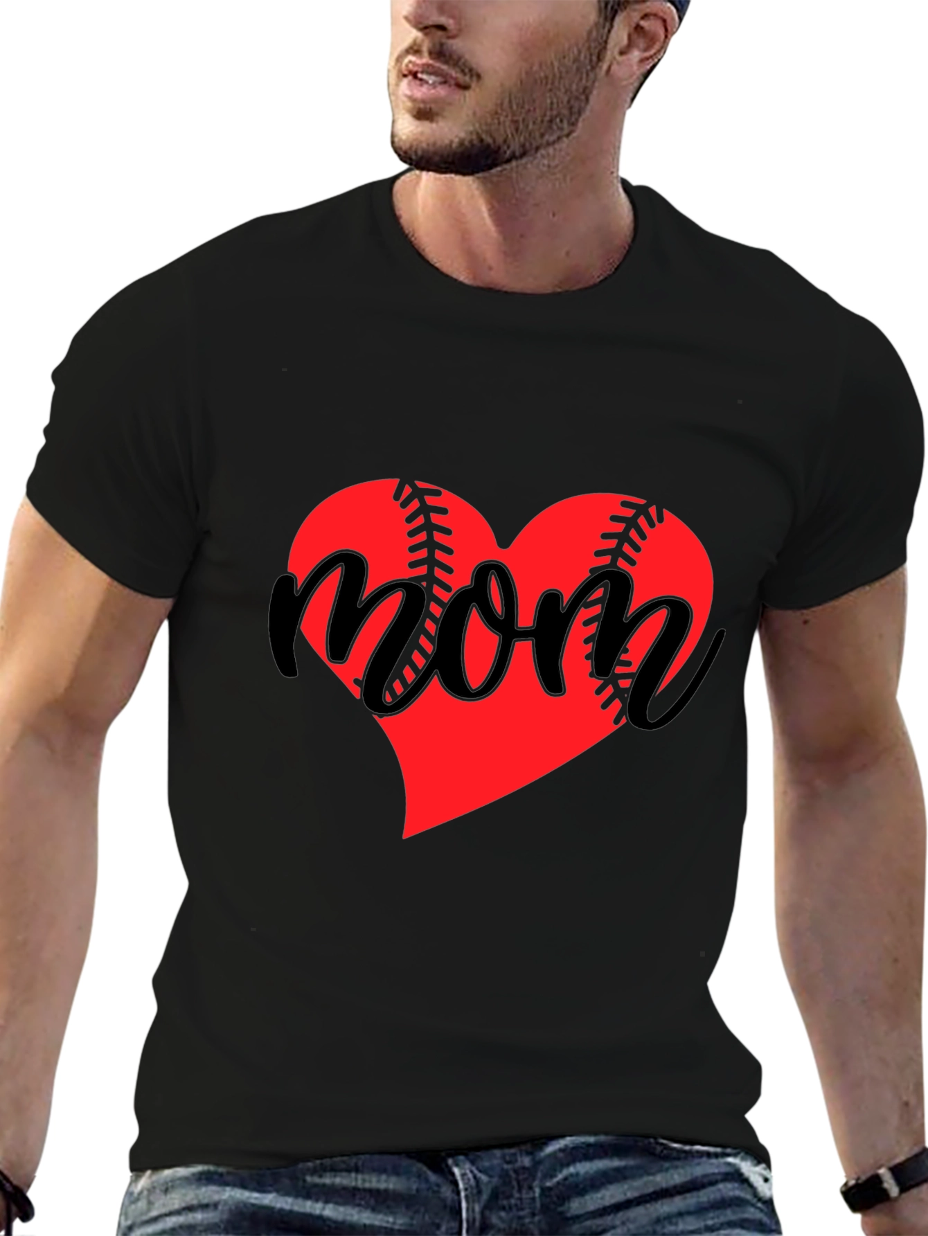 Baseball Mom Heart T-Shirt