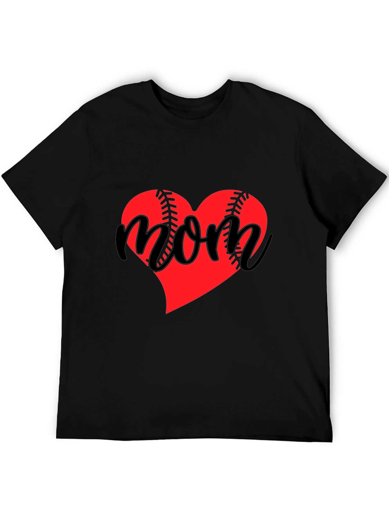 Baseball Mom Heart T-Shirt
