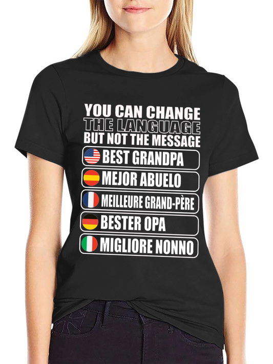Best Grandpa T-Shirt - Multilingual Grandfather Tee