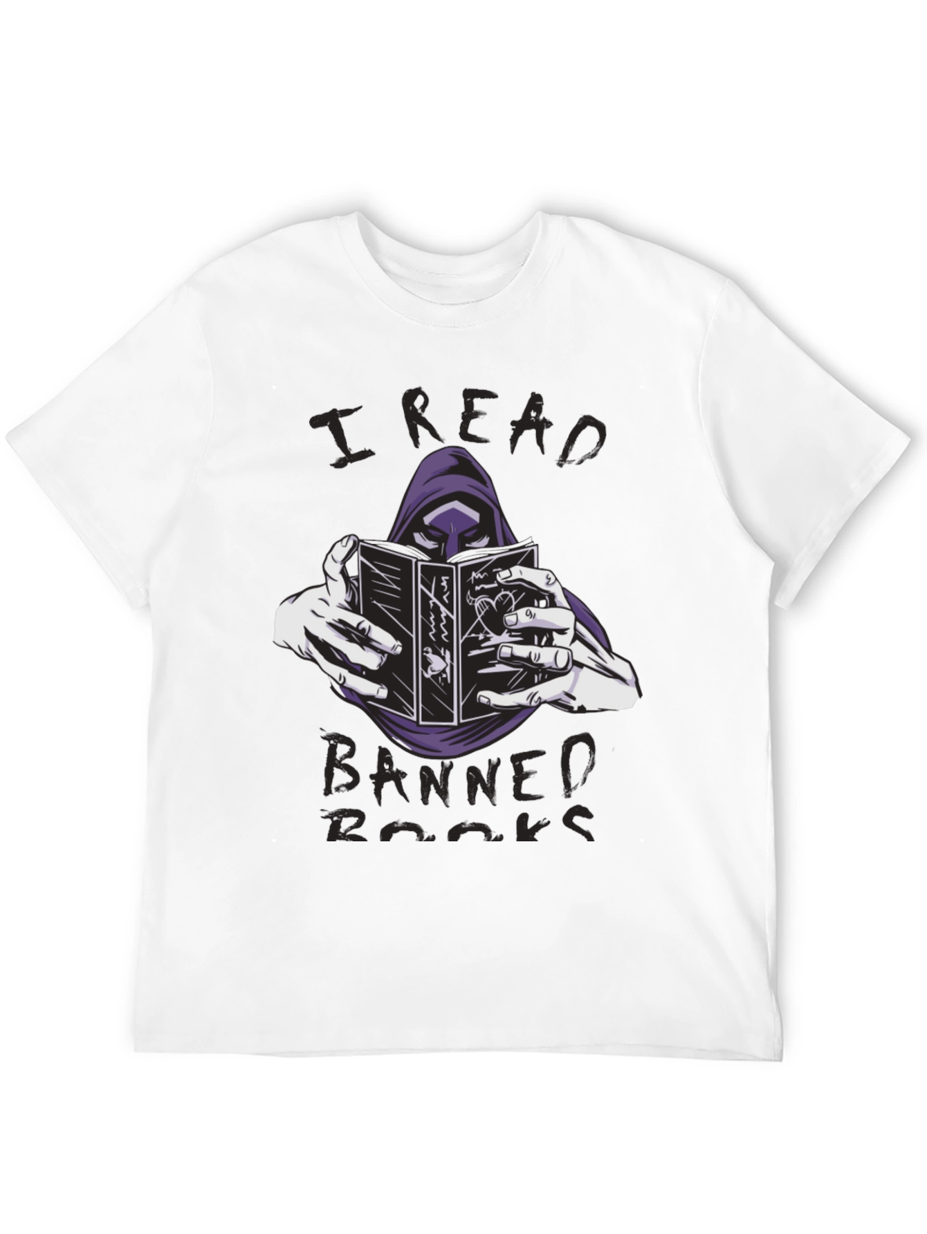 I Read Banned Books T-Shirt Grim Reaper Reader Tee