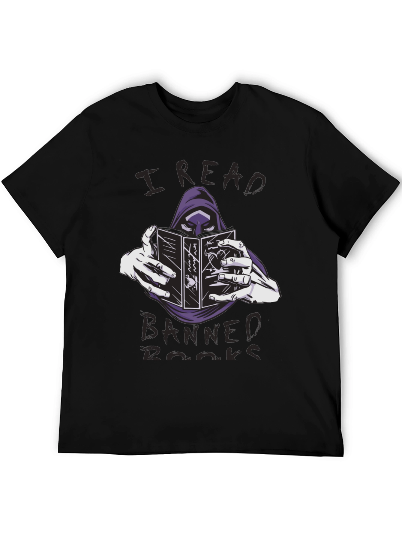 I Read Banned Books T-Shirt Grim Reaper Reader Tee