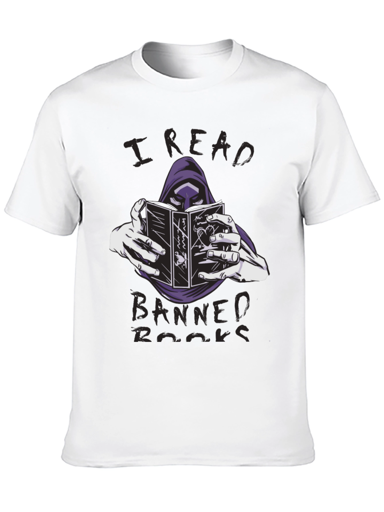 I Read Banned Books T-Shirt Grim Reaper Reader Tee