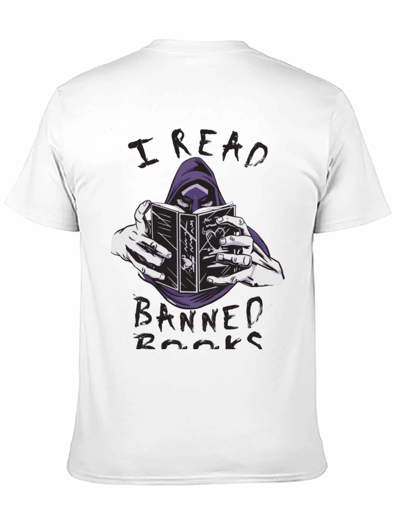 I Read Banned Books T-Shirt Grim Reaper Reader Tee