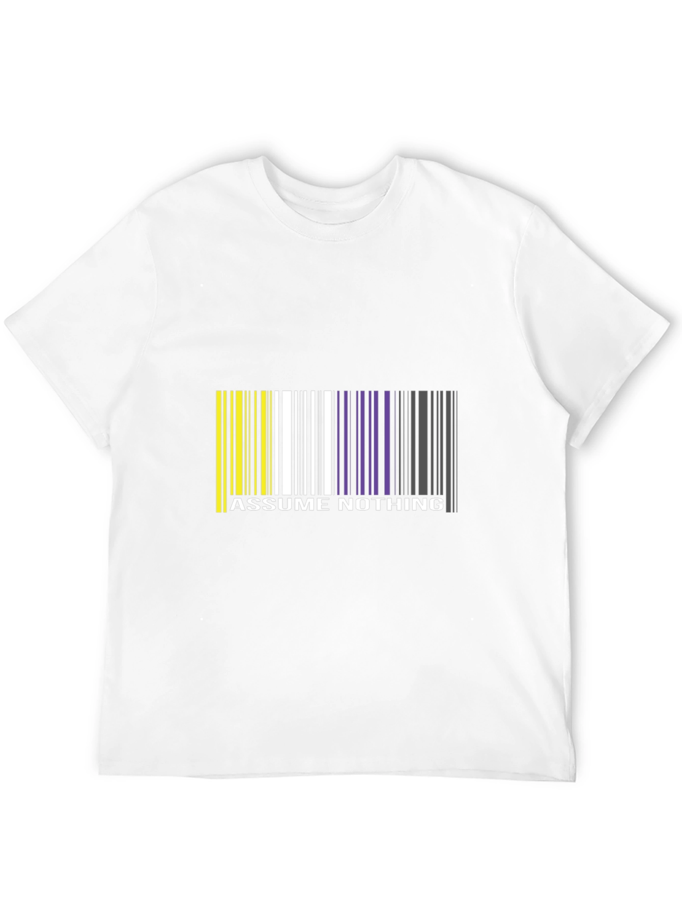 Assume Nothing Barcode T-Shirt - Unique Graphic Tee
