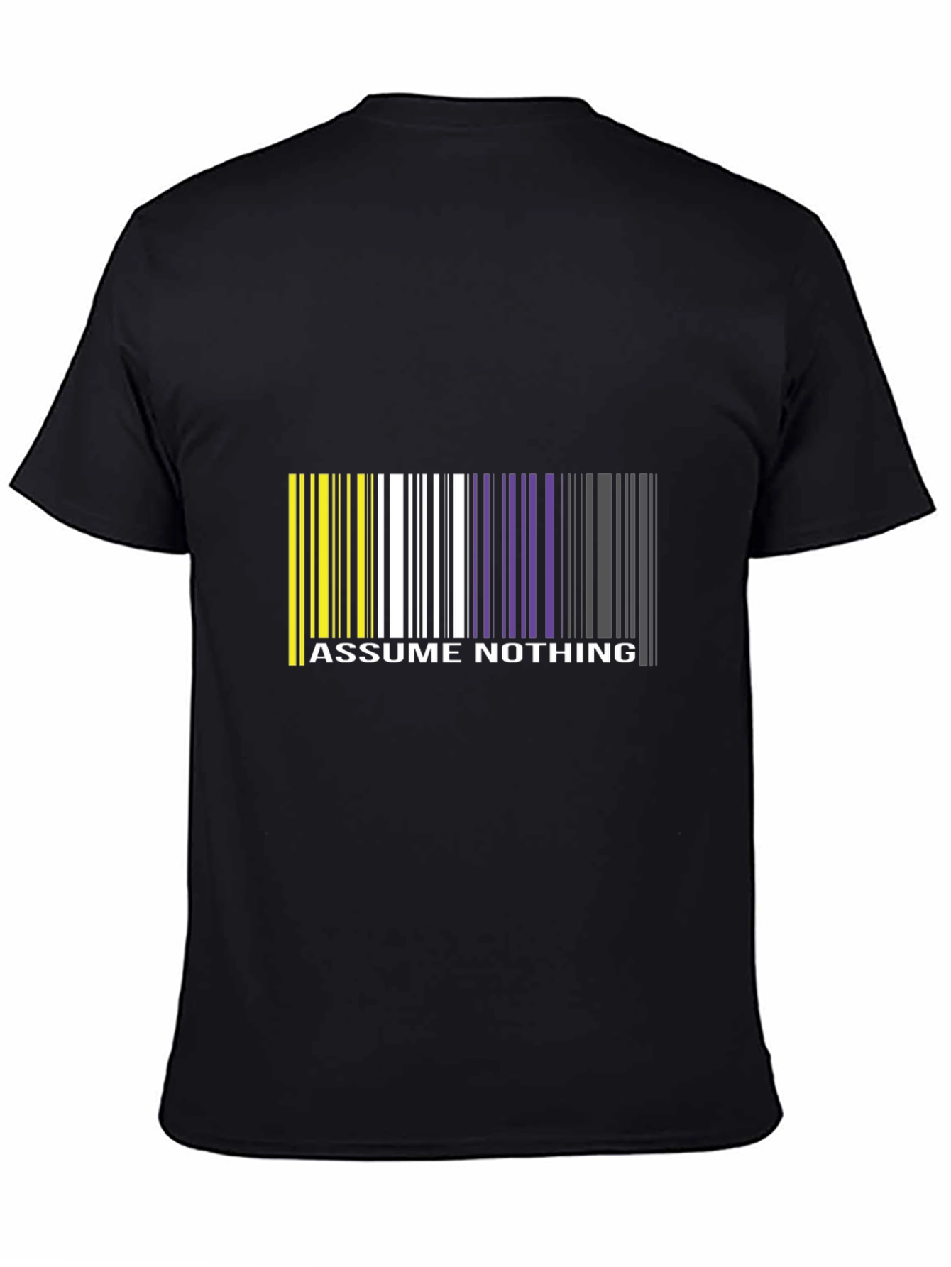Assume Nothing Barcode T-Shirt - Unique Graphic Tee