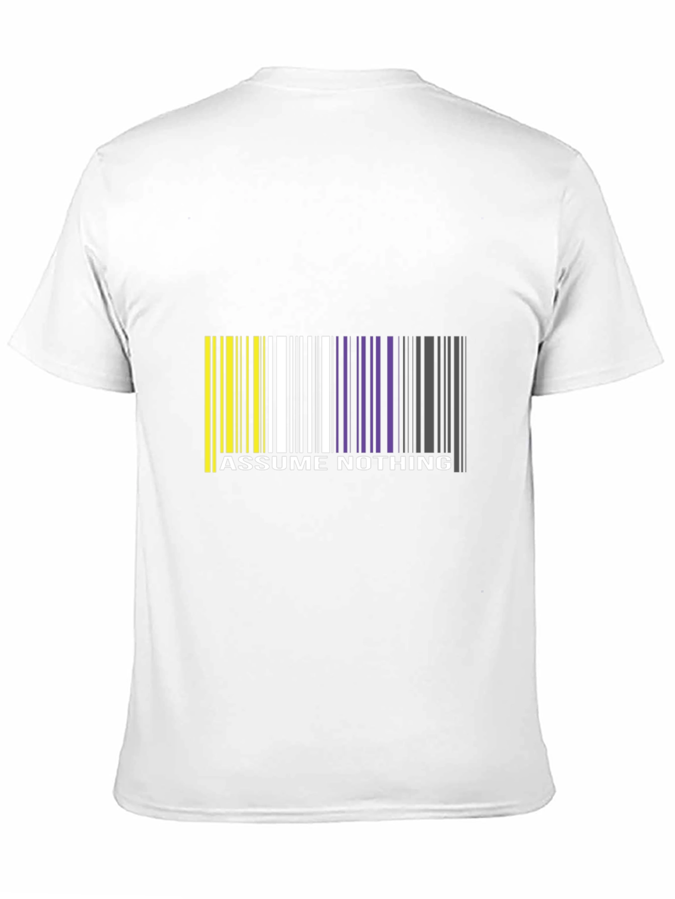 Assume Nothing Barcode T-Shirt - Unique Graphic Tee