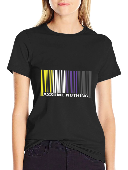 Assume Nothing Barcode T-Shirt - Unique Graphic Tee