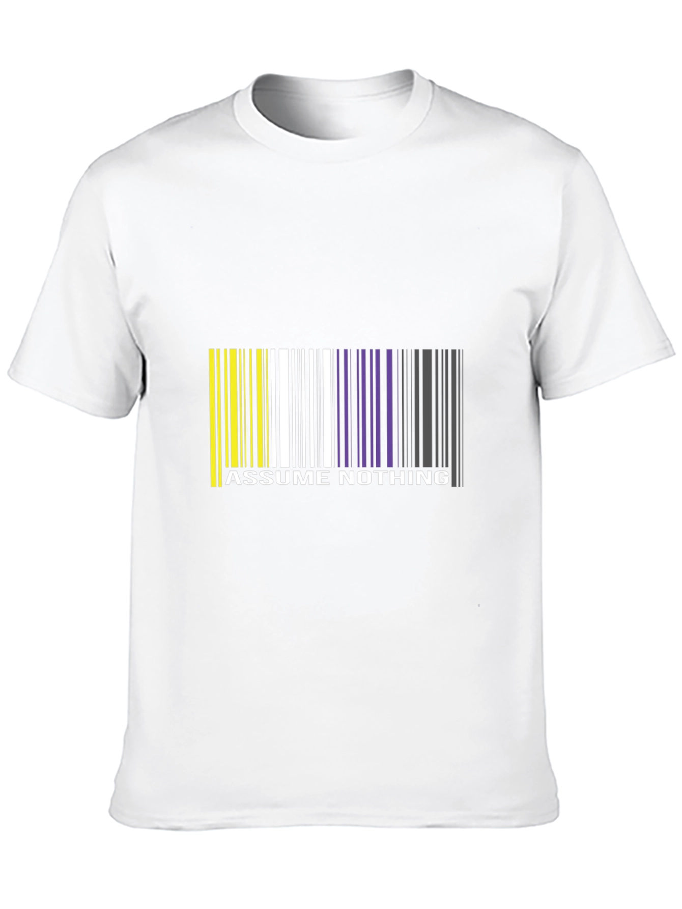 Assume Nothing Barcode T-Shirt - Unique Graphic Tee