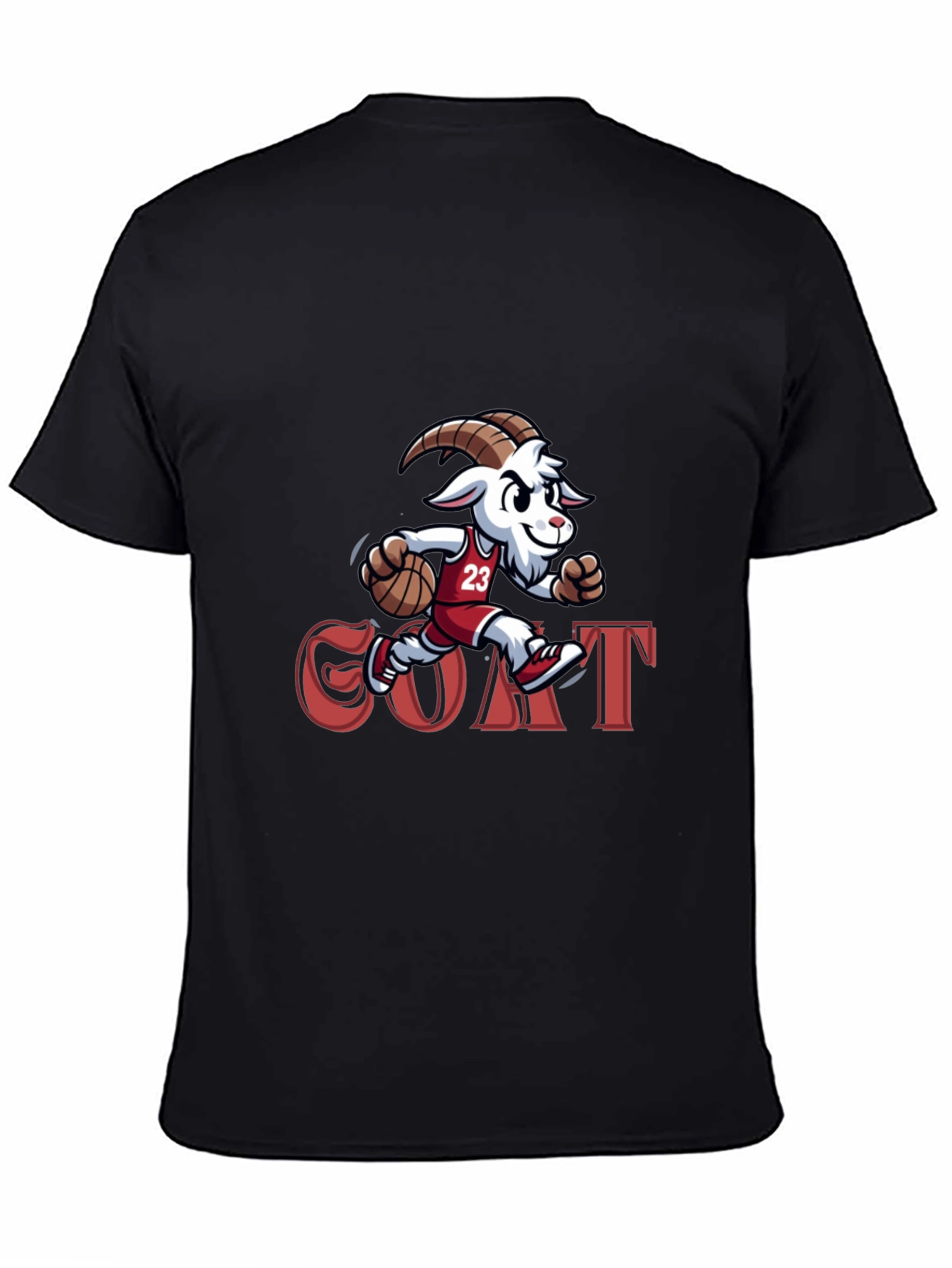 Goat Basketball Black T-Shirt