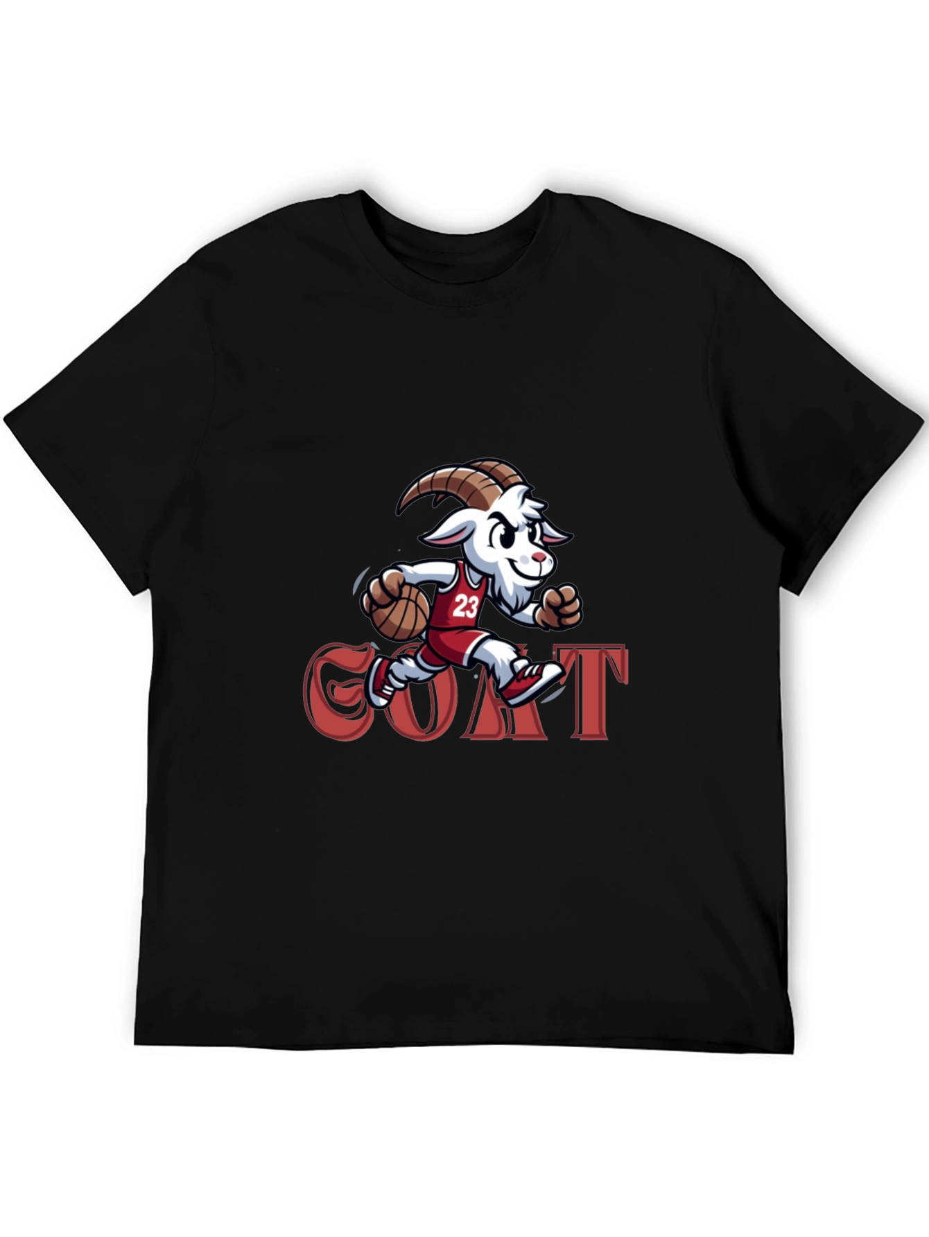 Goat Basketball Black T-Shirt