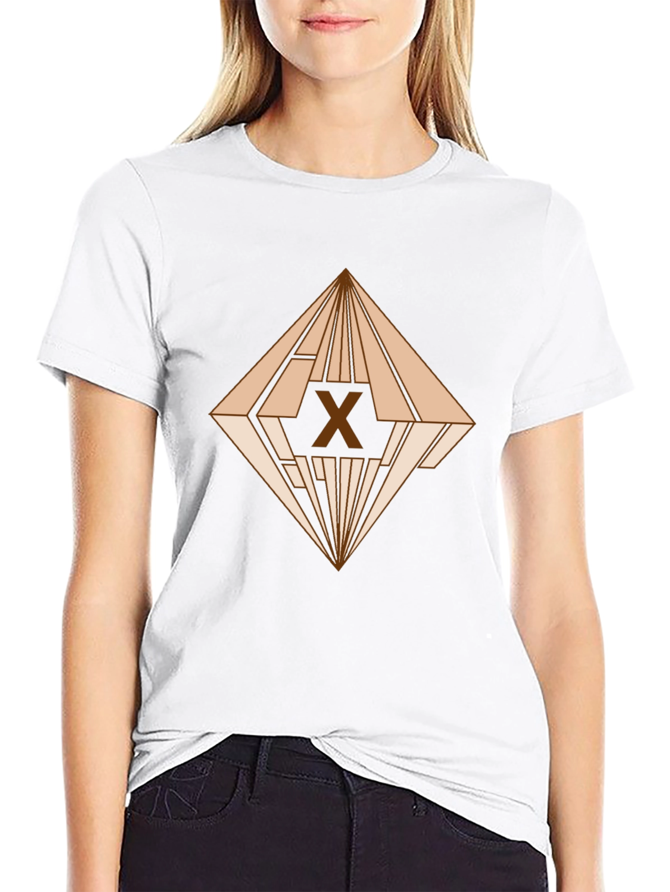 Geometric X Graphic Tee - Modern Art T-Shirt