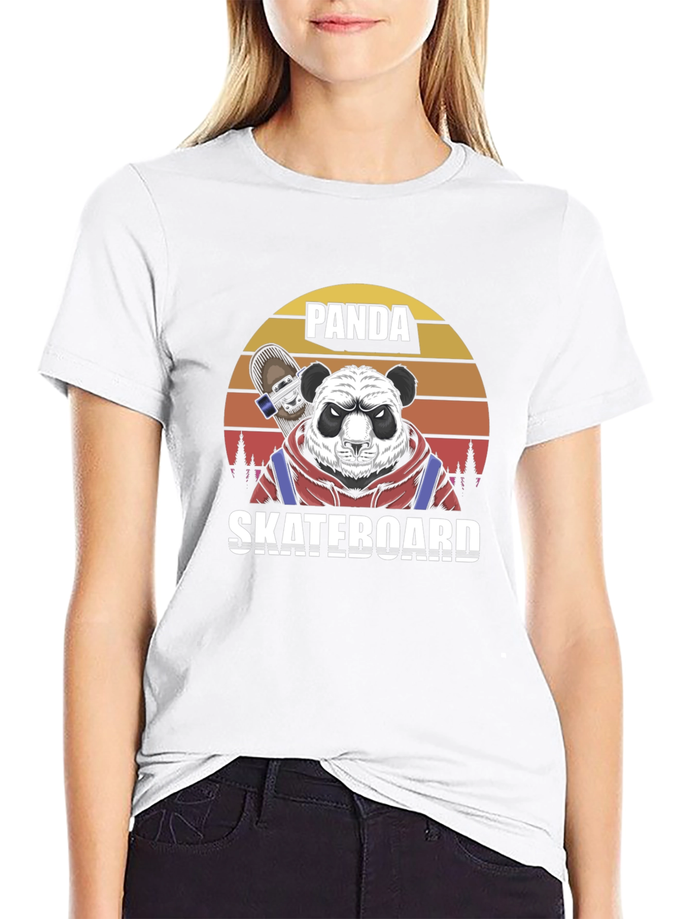 Panda Skateboard T-Shirt - Cool Graphic Tee