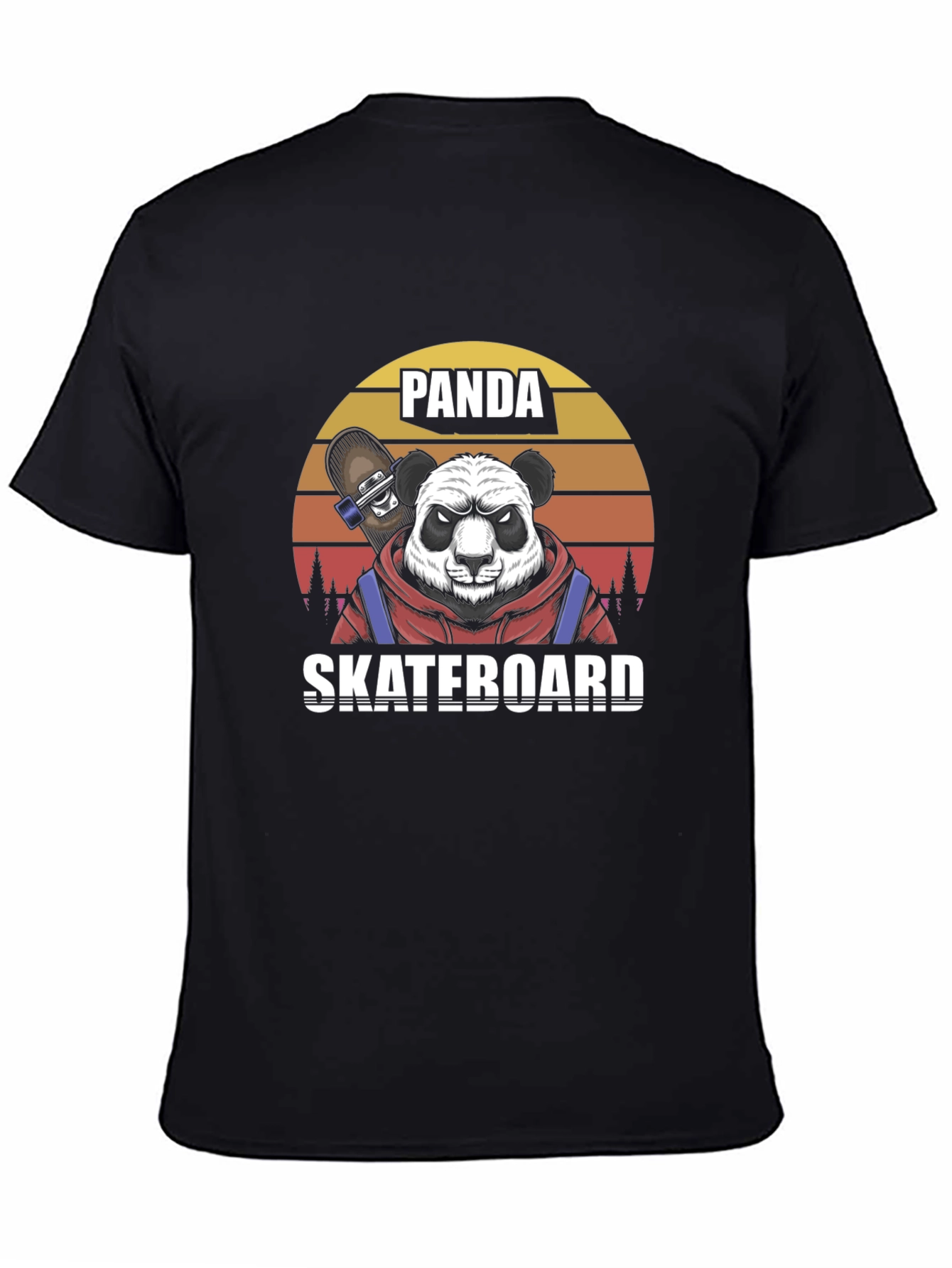 Panda Skateboard T-Shirt - Cool Graphic Tee