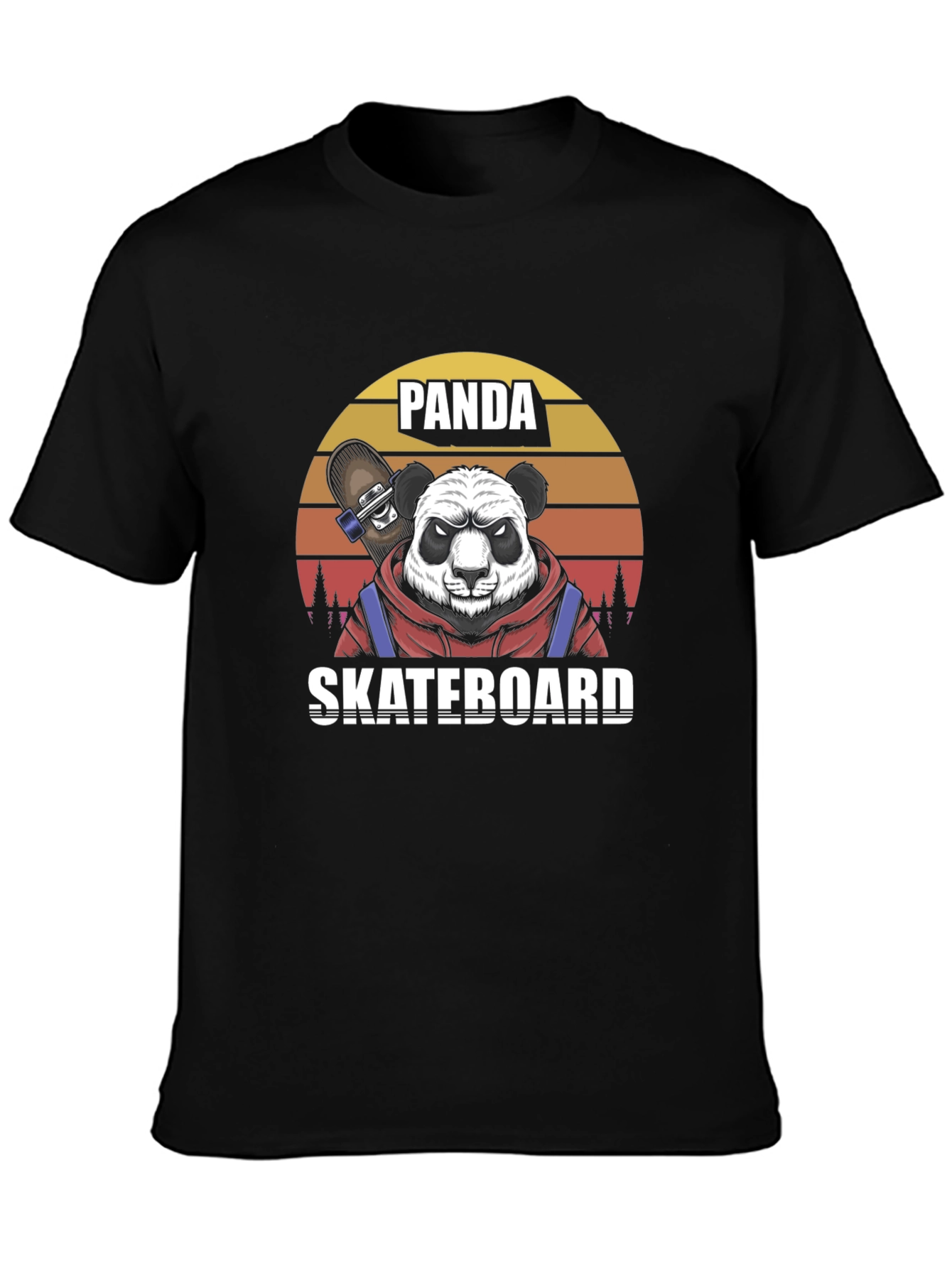Panda Skateboard T-Shirt - Cool Graphic Tee