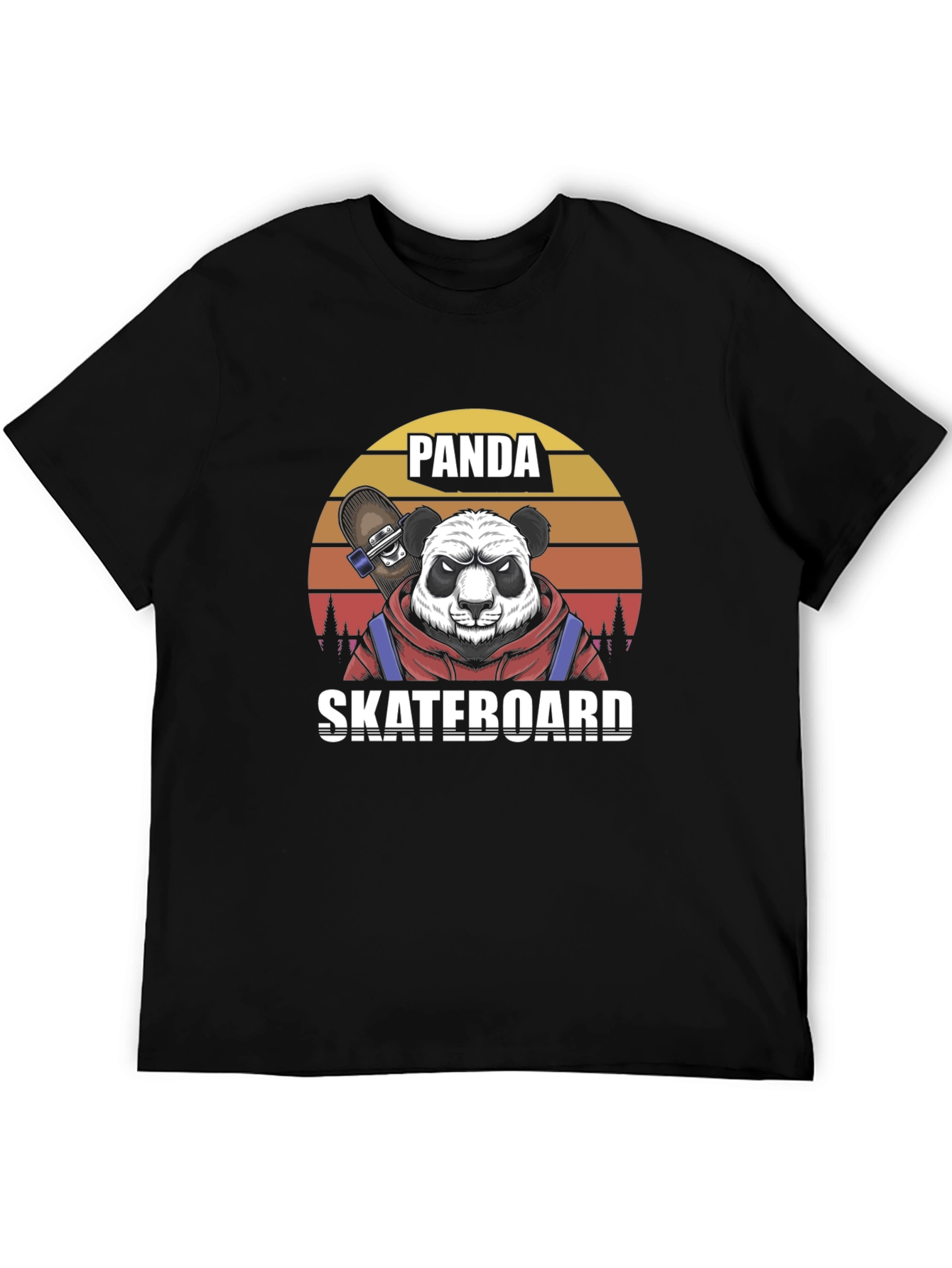 Panda Skateboard T-Shirt - Cool Graphic Tee