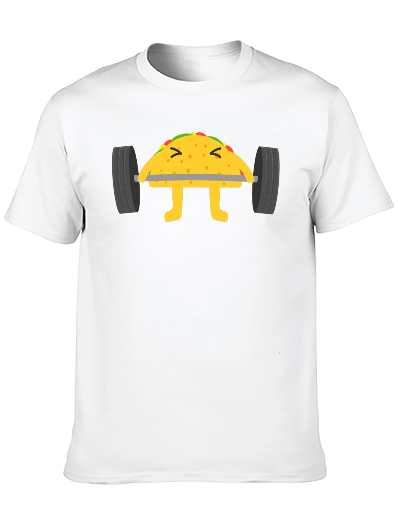Funny Taco Lifting Weights Black T-Shirt