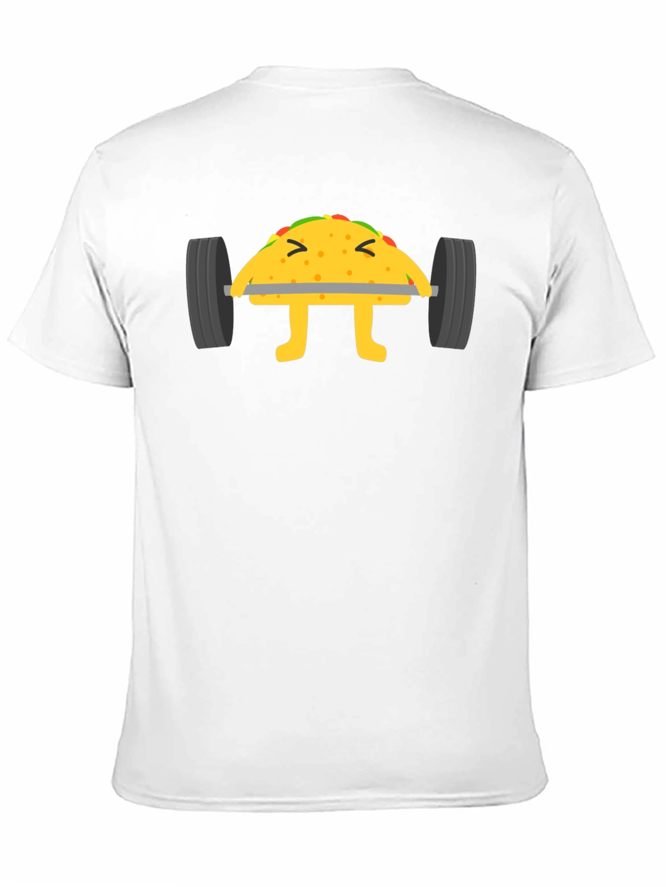 Funny Taco Lifting Weights Black T-Shirt