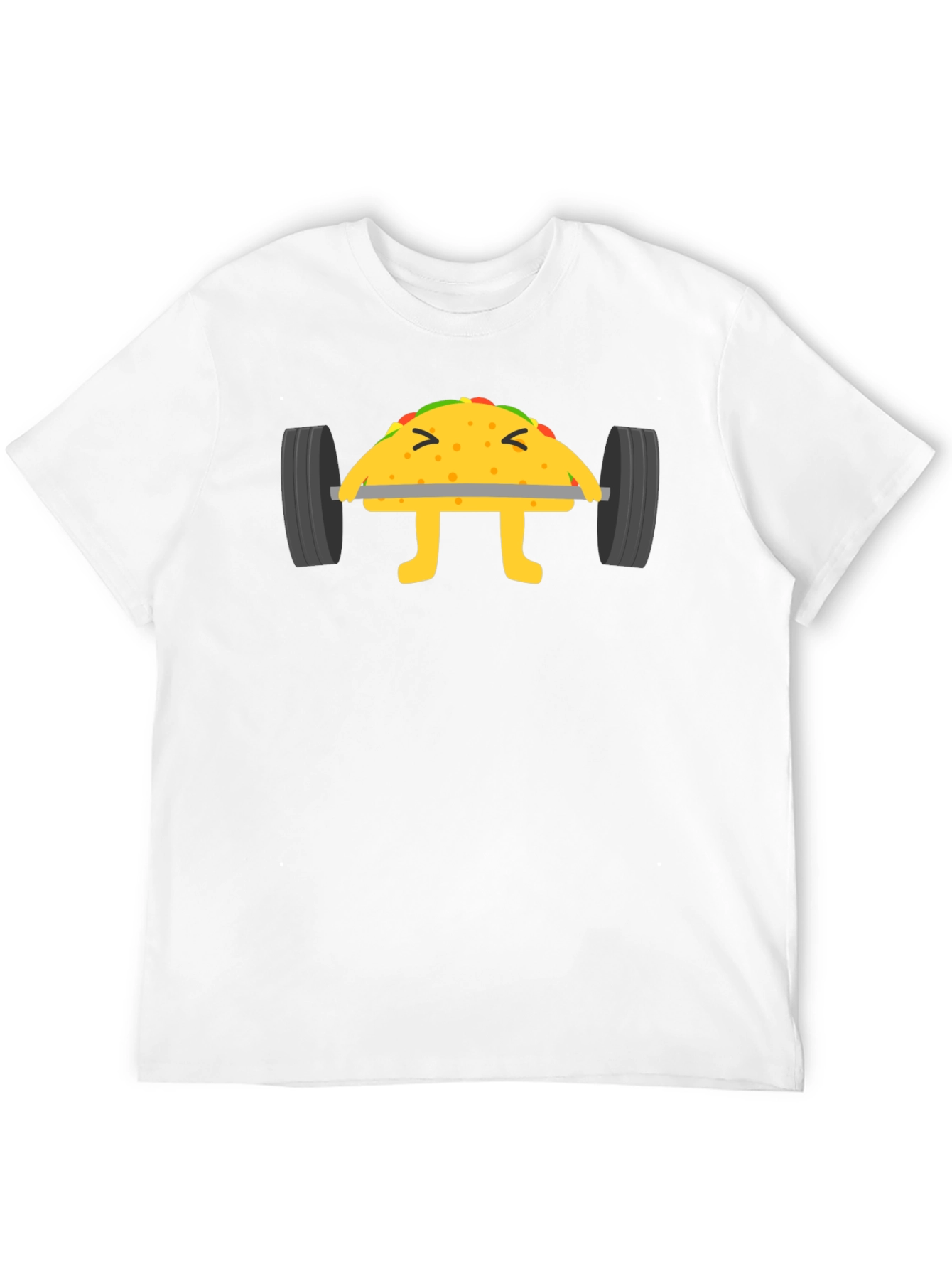 Funny Taco Lifting Weights Black T-Shirt