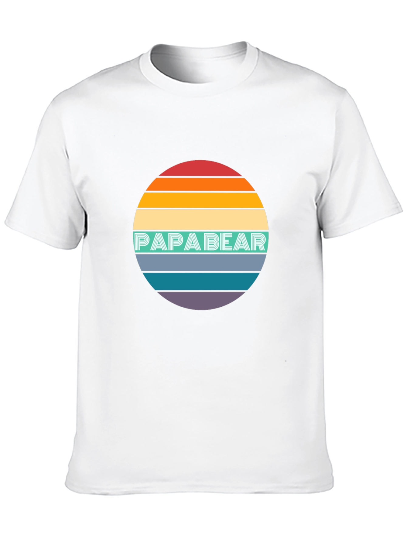 Papa Bear Retro Sunset T-Shirt