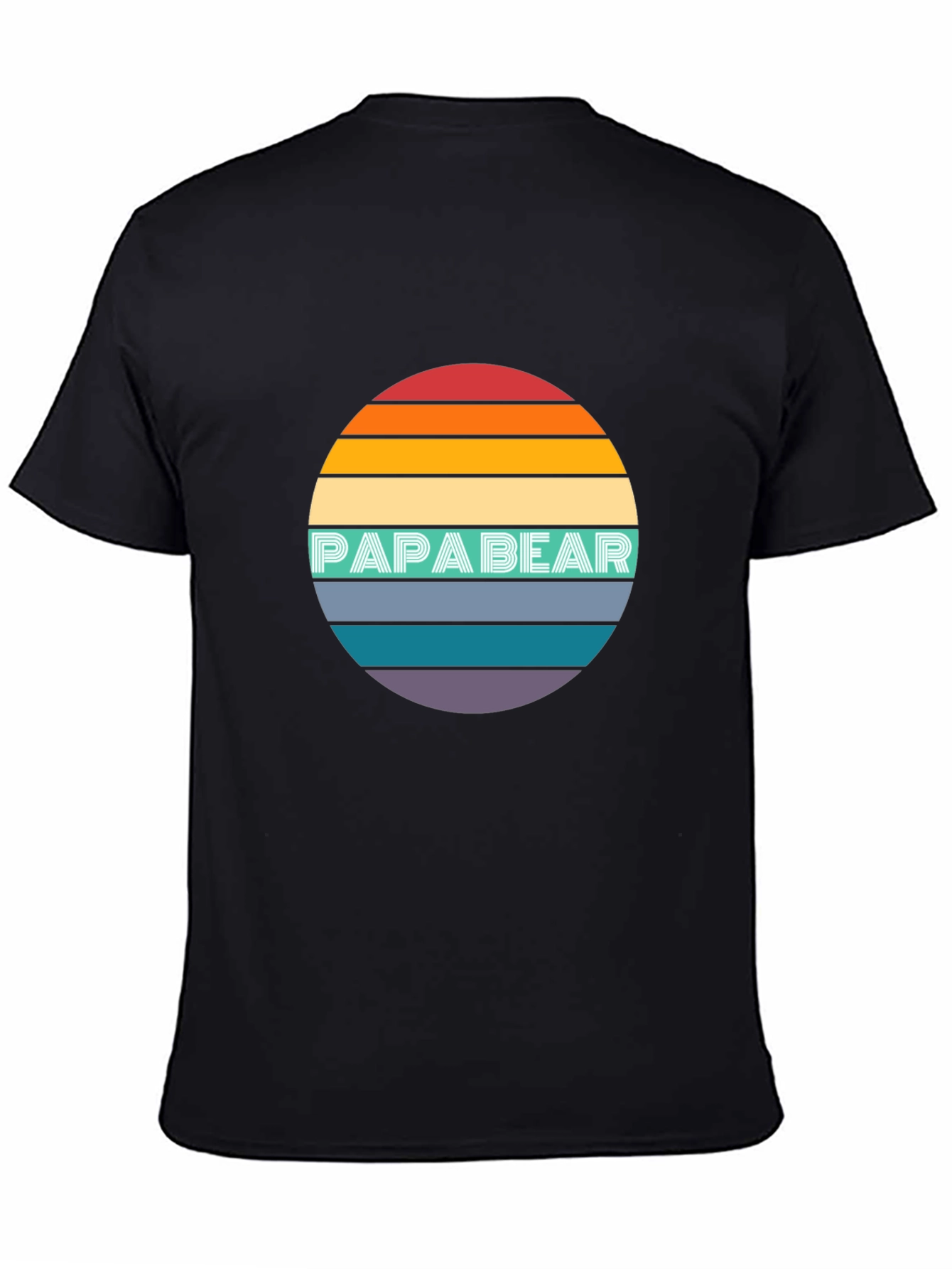 Papa Bear Retro Sunset T-Shirt