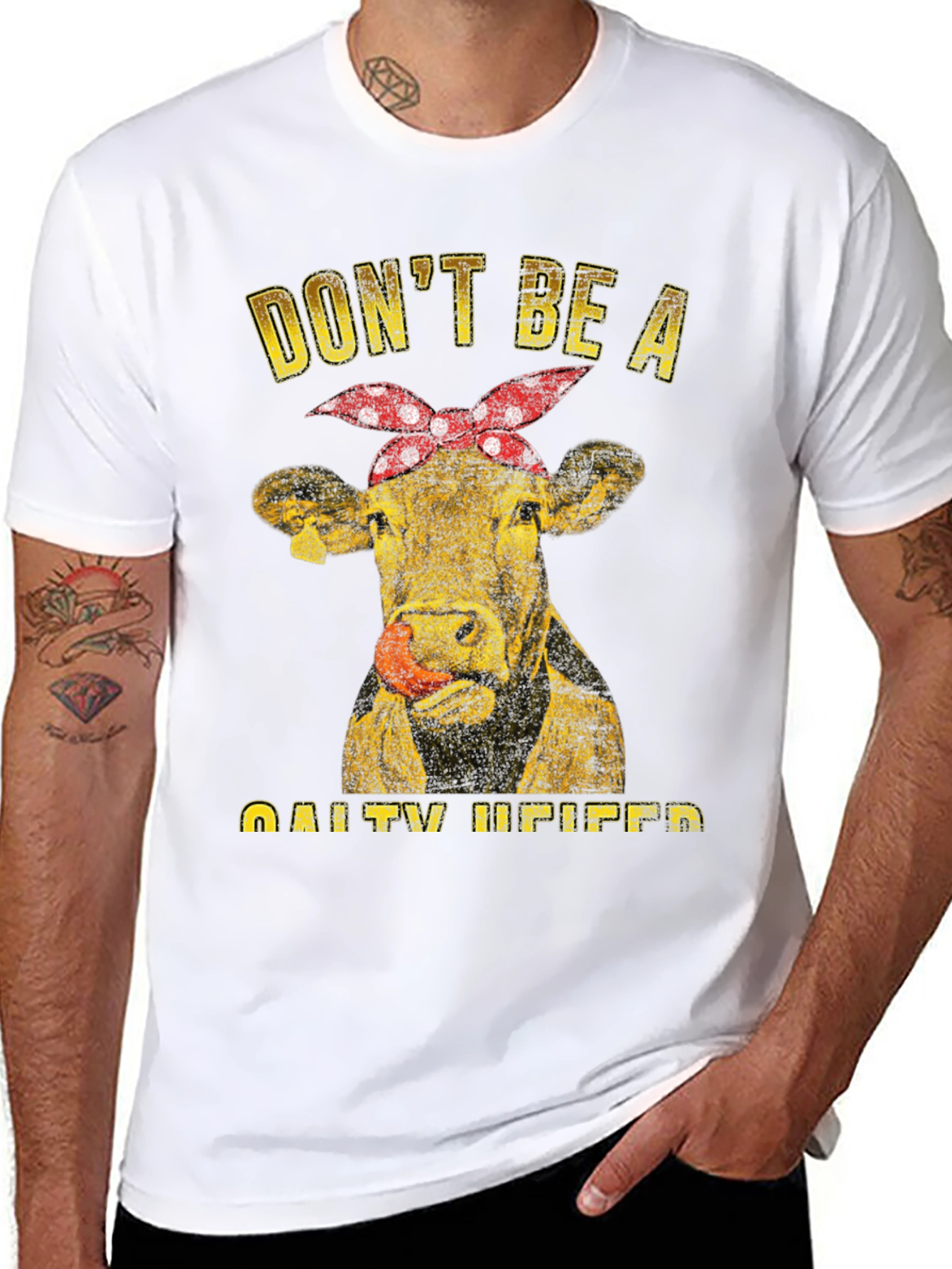 Salty Heifer T-Shirt - Funny Cow Graphic Tee