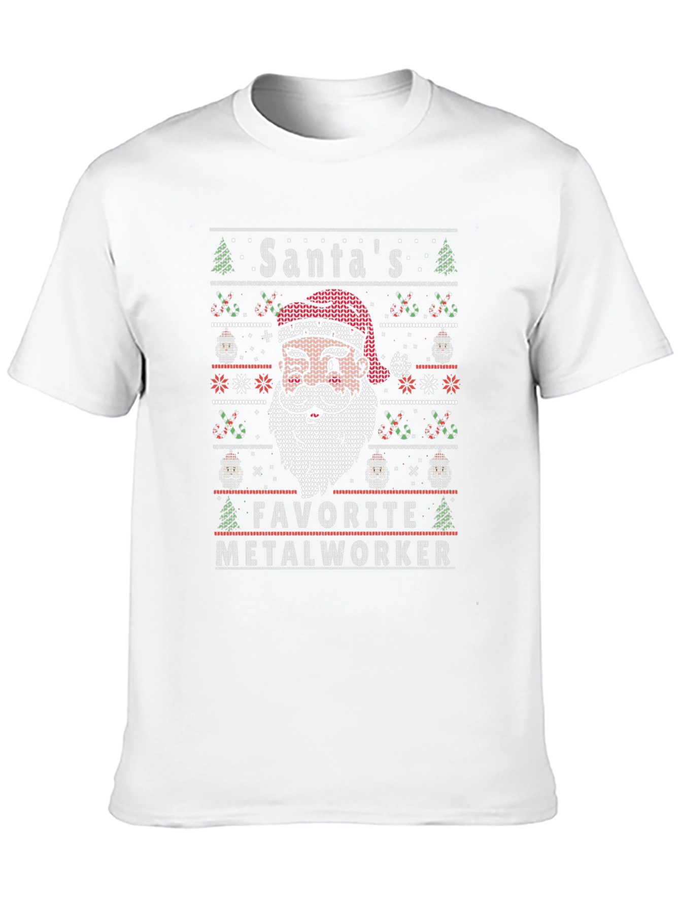 Santas Favorite Metalworker Holiday Graphic Tee
