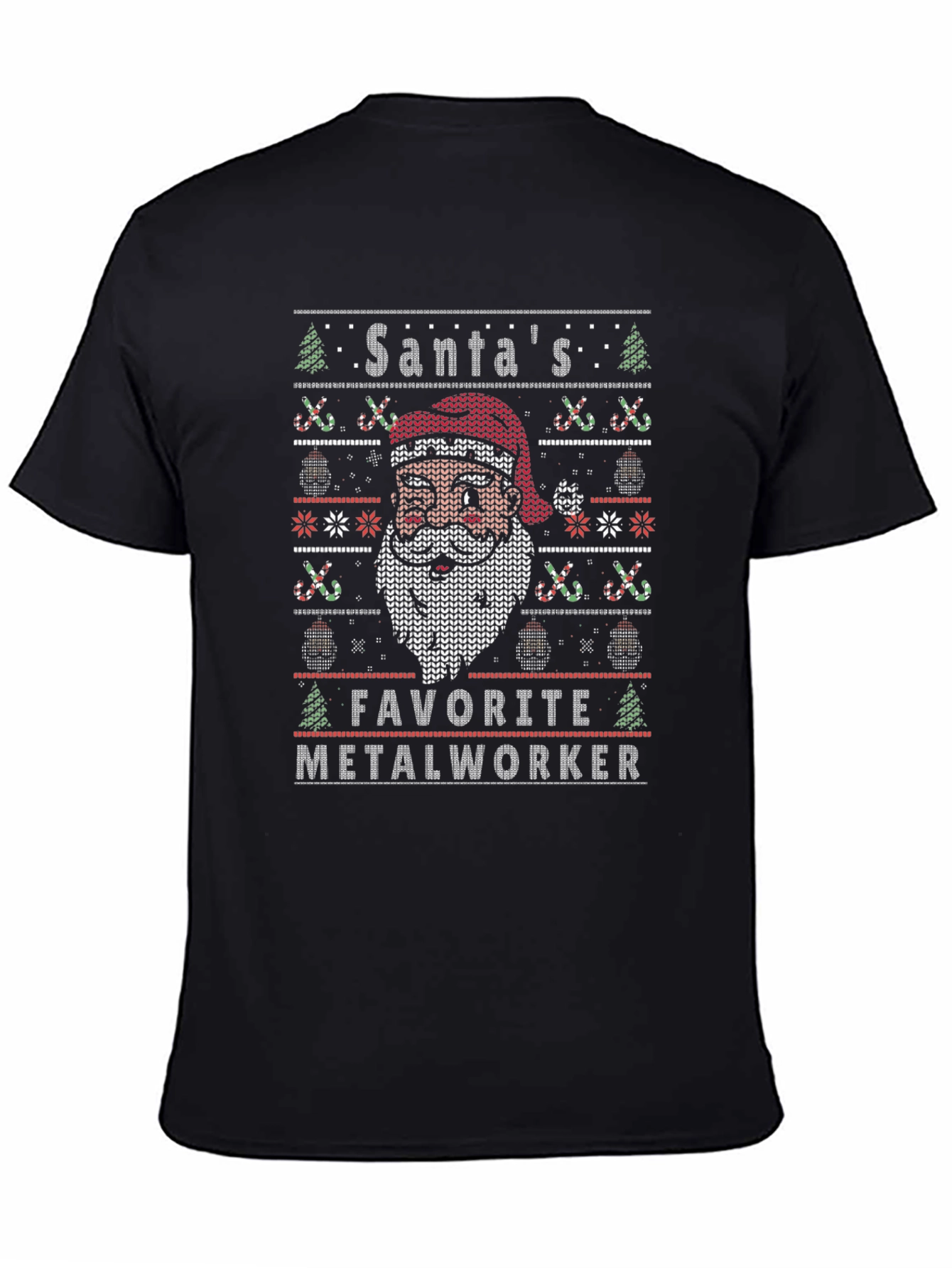 Santas Favorite Metalworker Holiday Graphic Tee