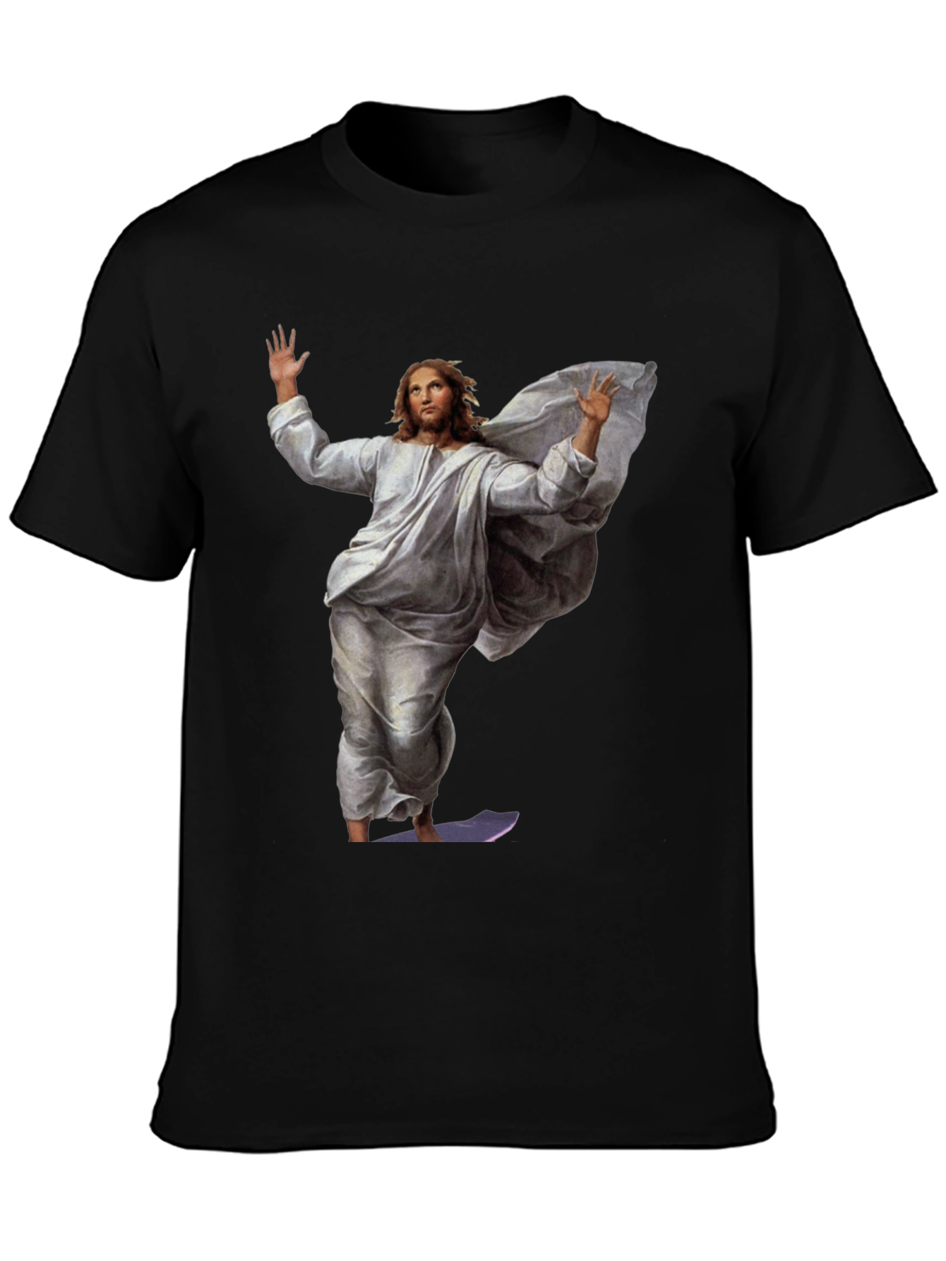 Jesus Surfing Graphic Tee - Black