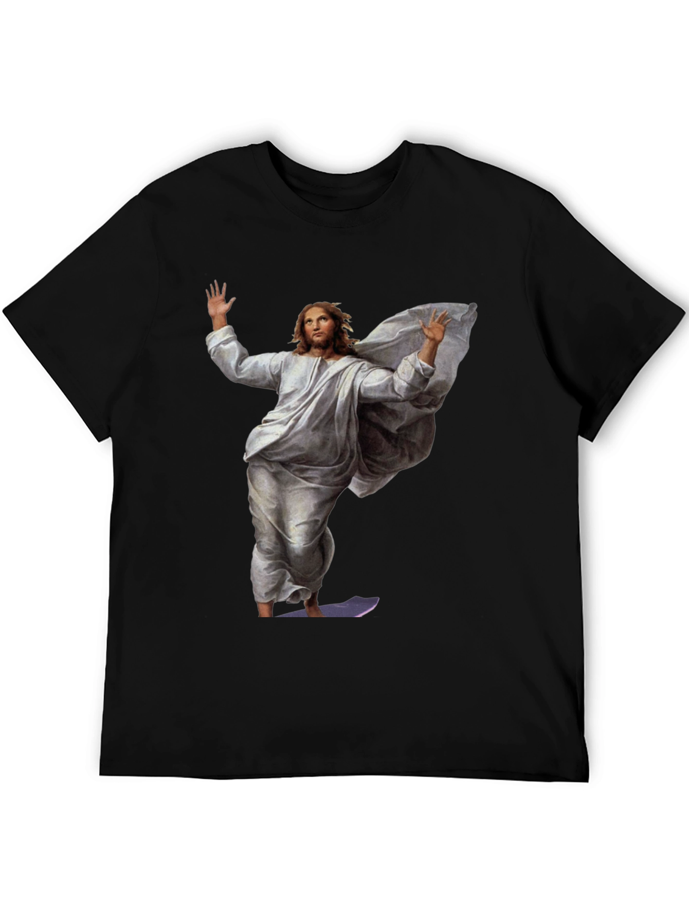 Jesus Surfing Graphic Tee - Black