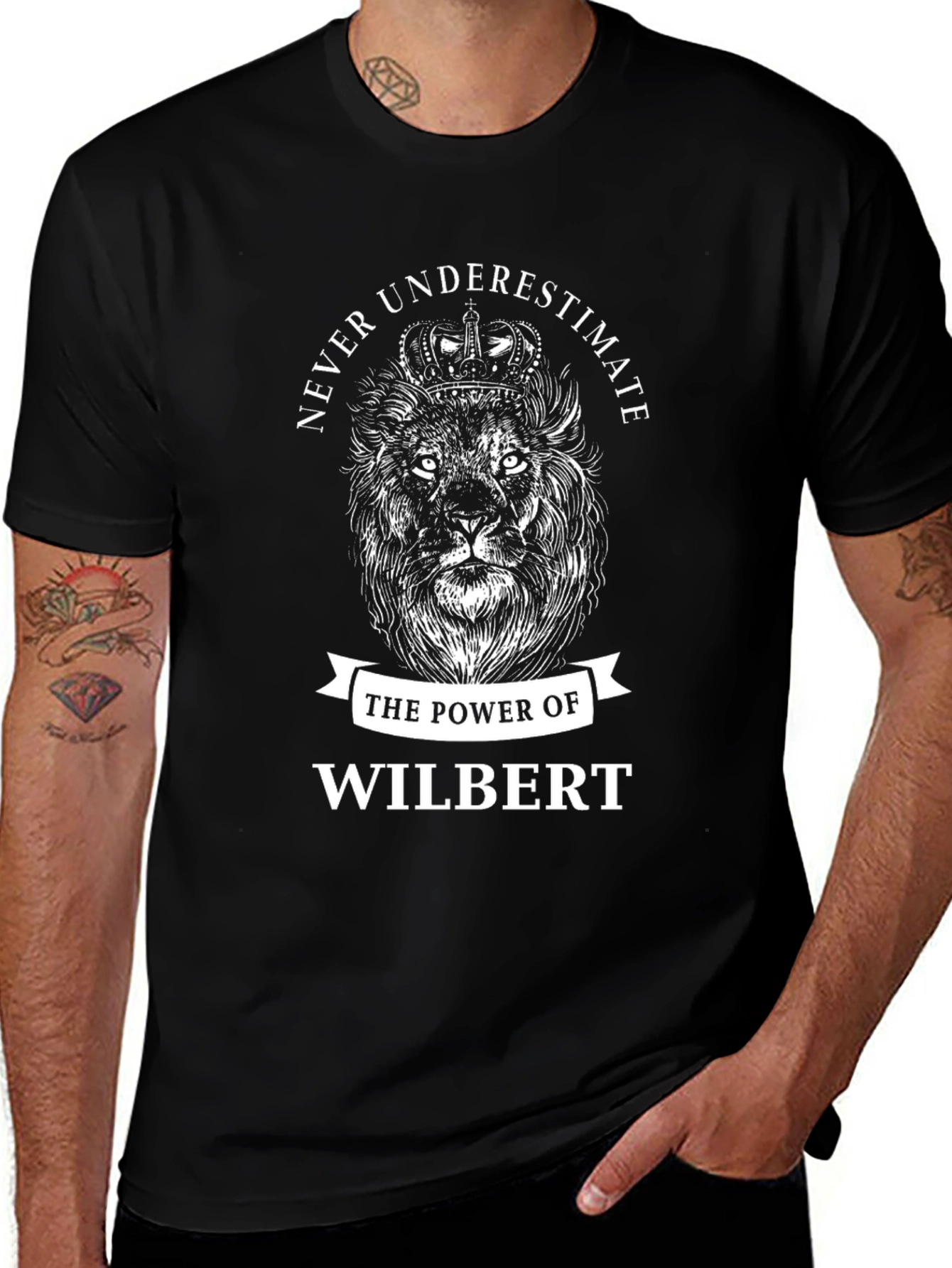 Lion Graphic T-Shirt - Never Underestimate Wilbert