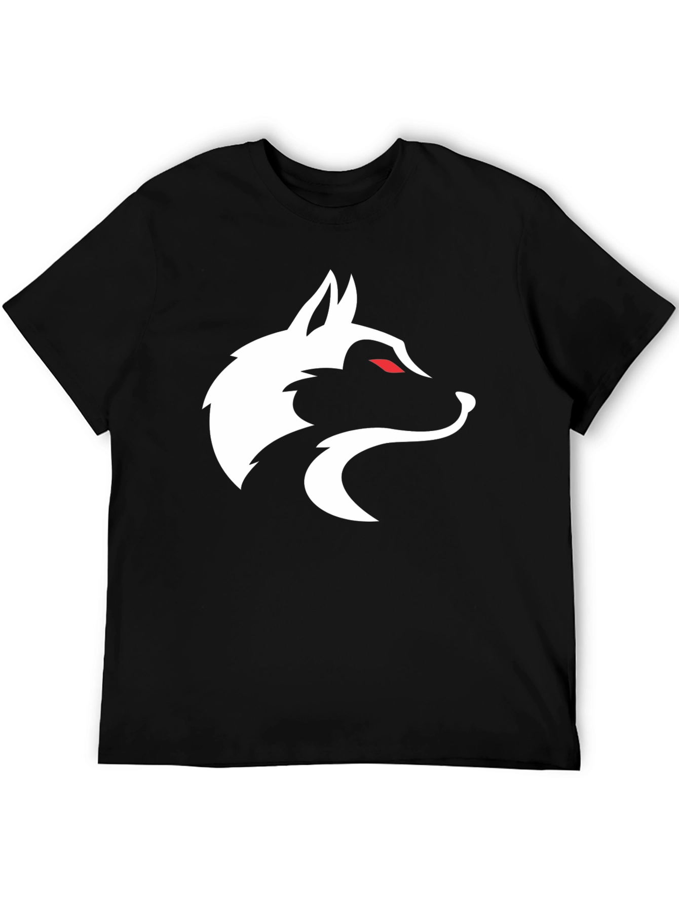 Wolf Graphic Tee - Sleek Black T-Shirt