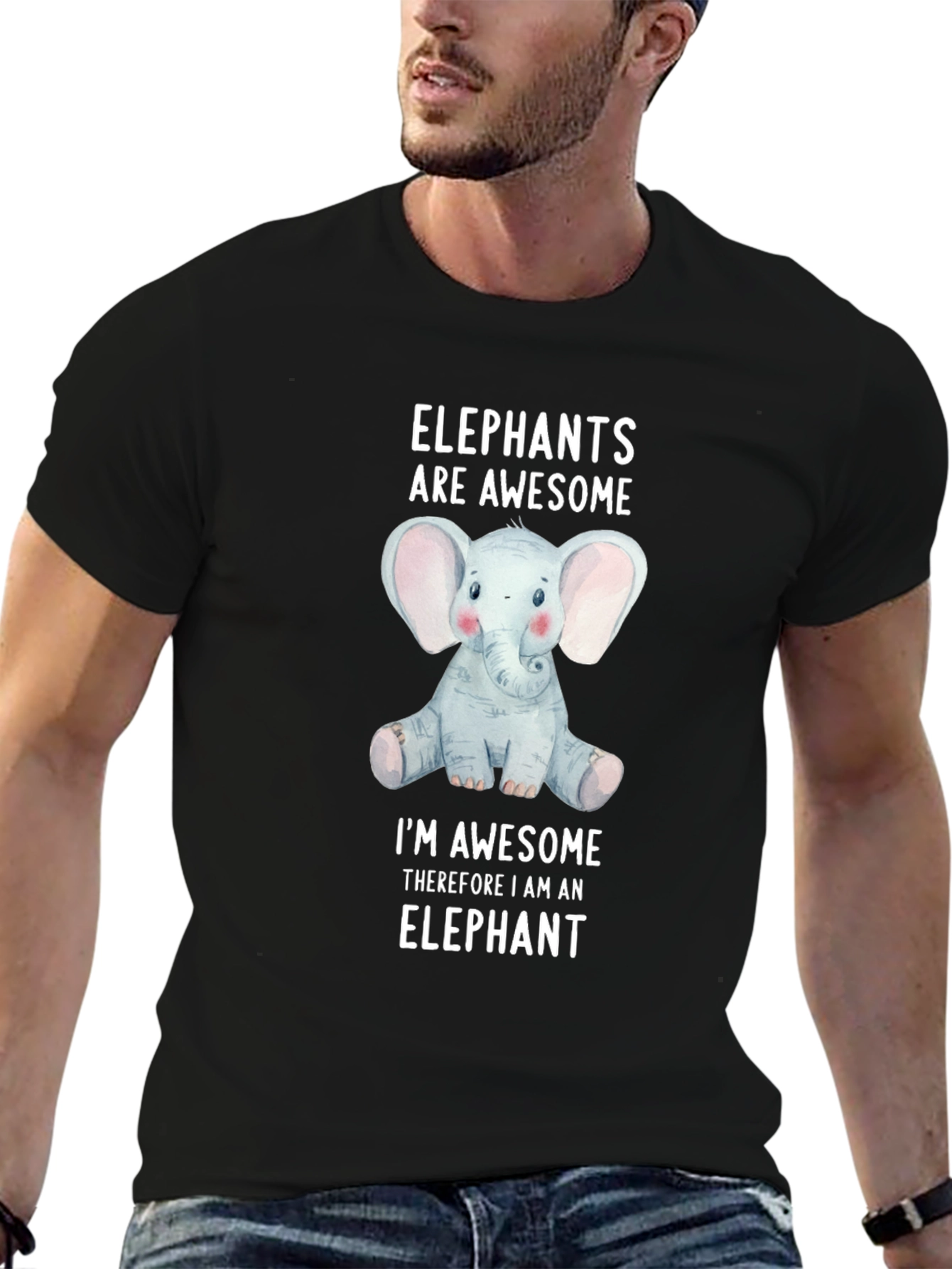Elephant Awesome T-Shirt Funny Animal Tee