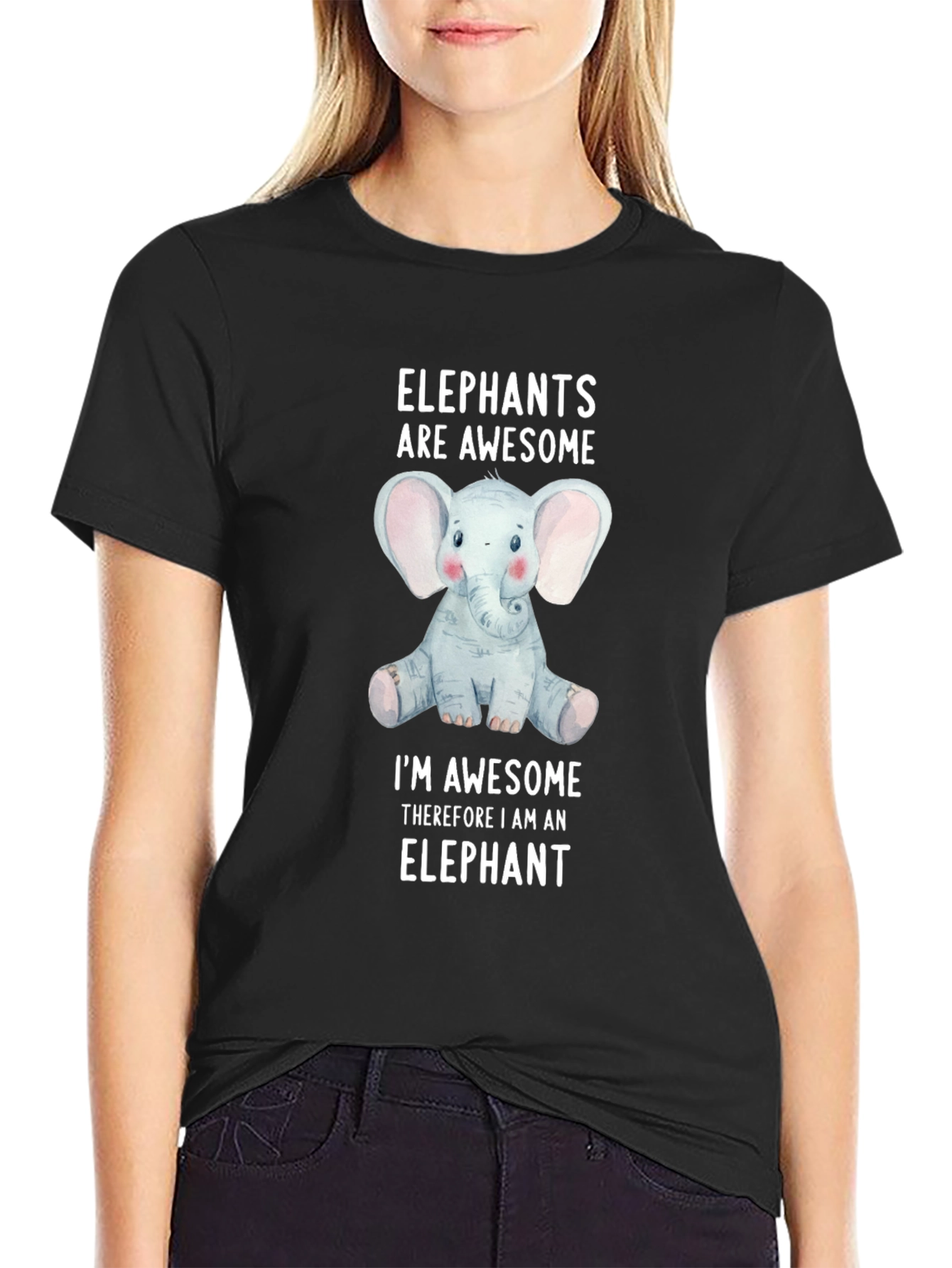 Elephant Awesome T-Shirt Funny Animal Tee