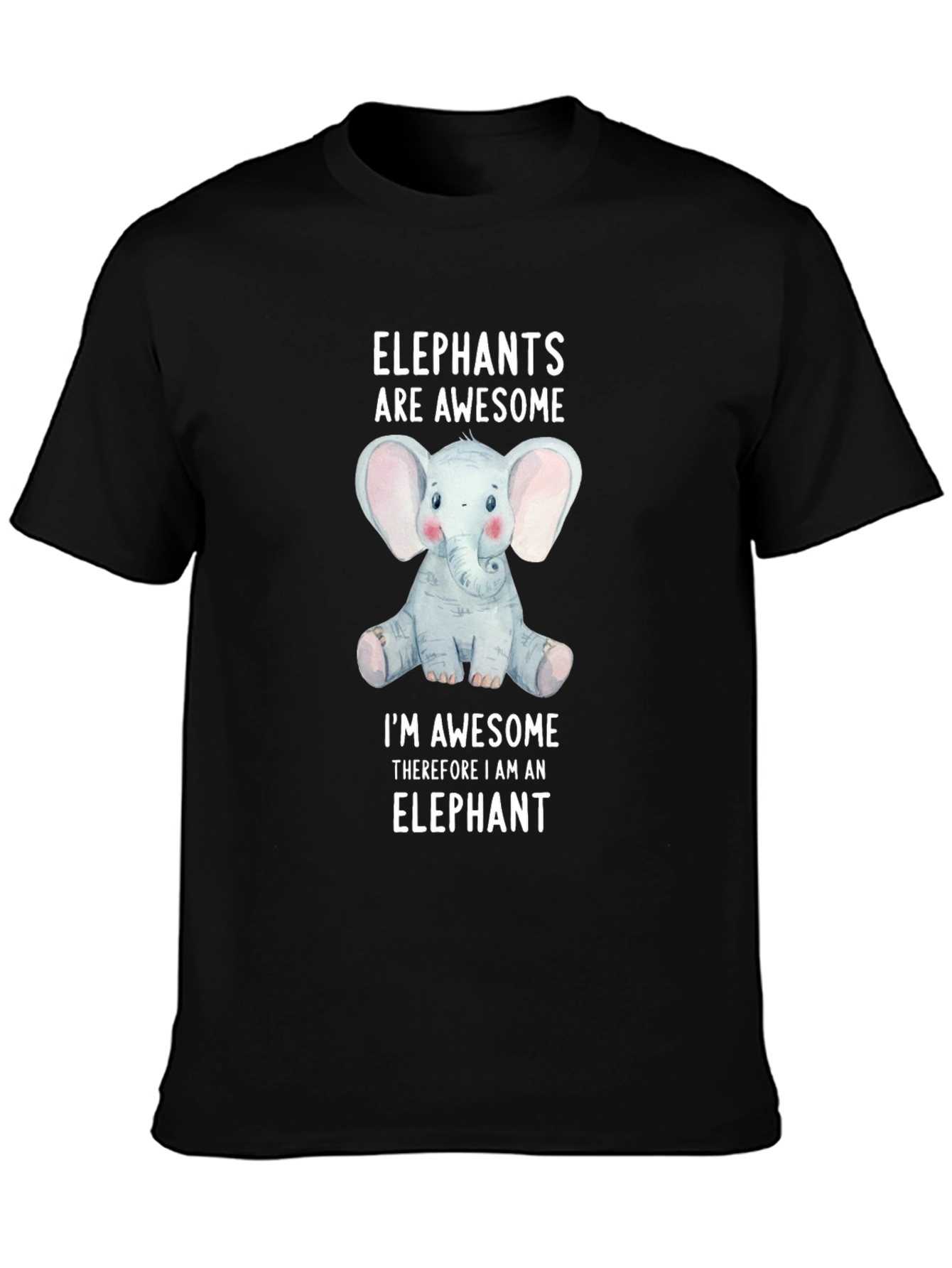 Elephant Awesome T-Shirt Funny Animal Tee