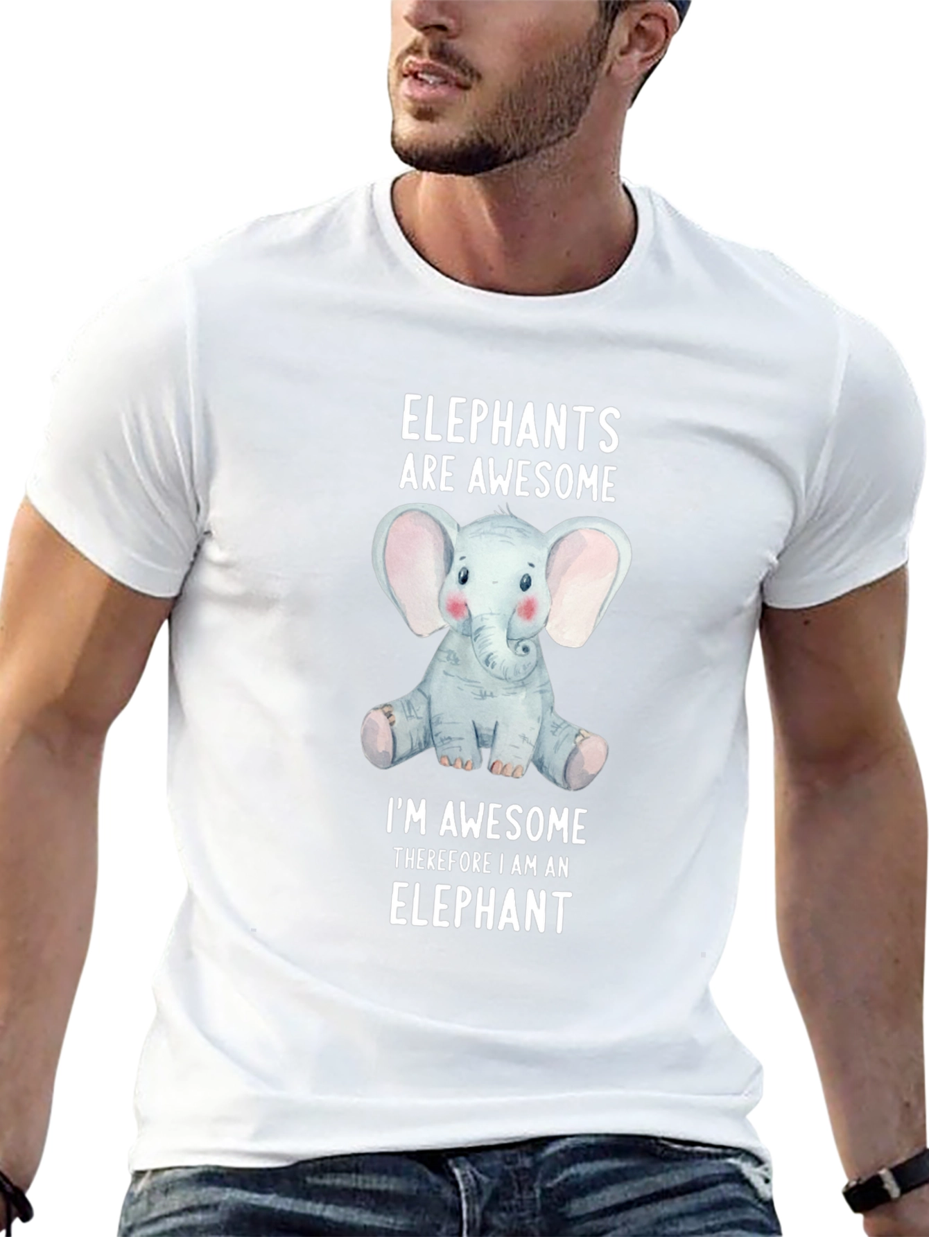 Elephant Awesome T-Shirt Funny Animal Tee