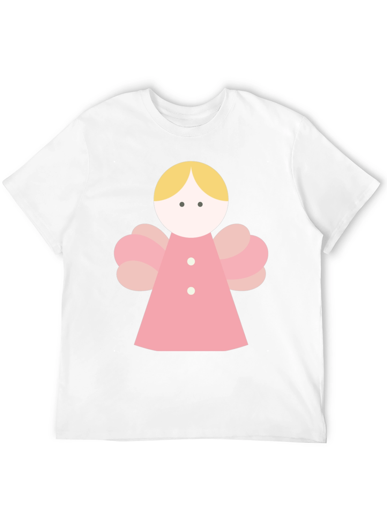 Angel Graphic Tee - Black Crew Neck T-Shirt